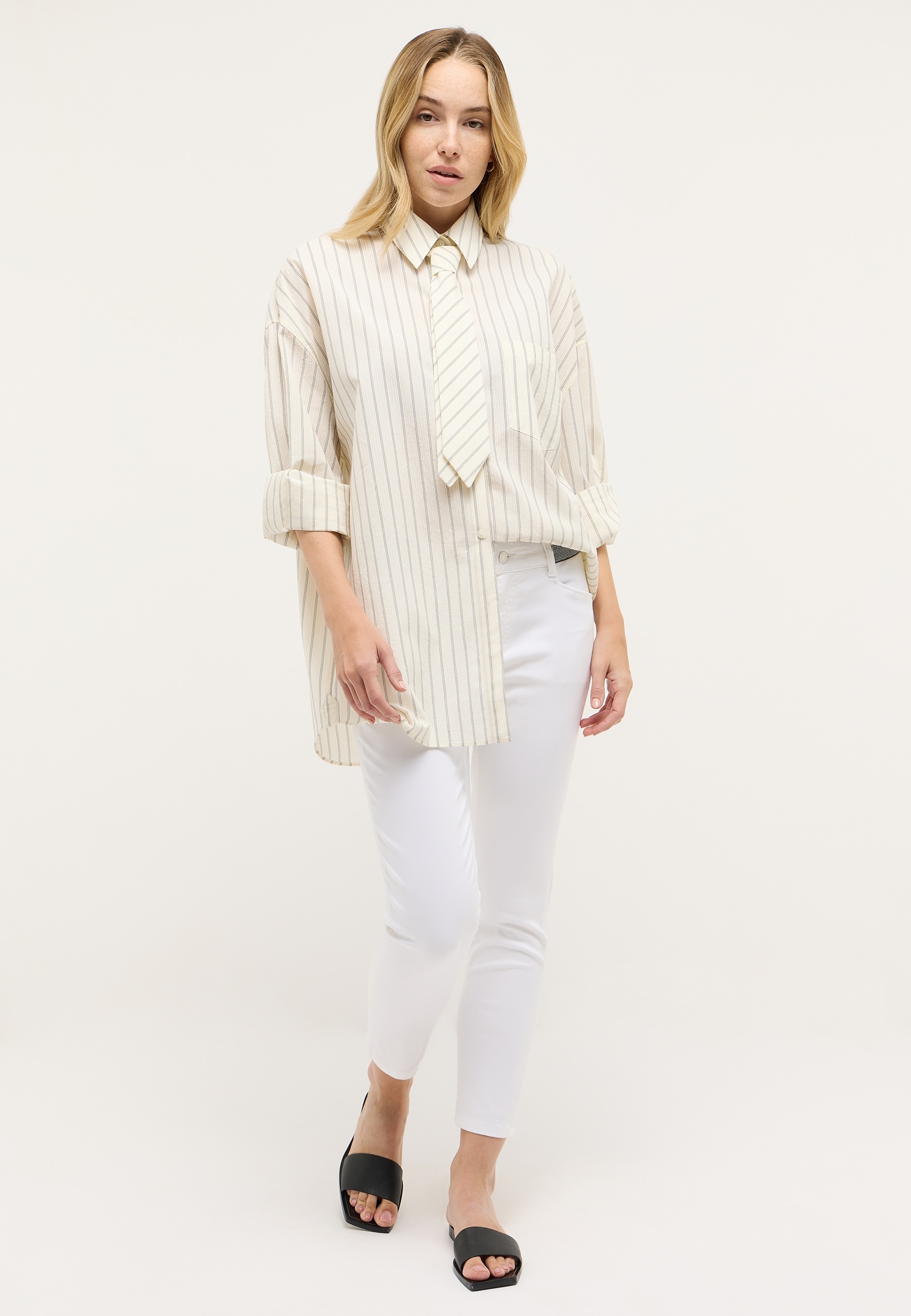 ANGELS 7/8-Hose »ORNELLA SPORTY«  mit auffälligem Bund