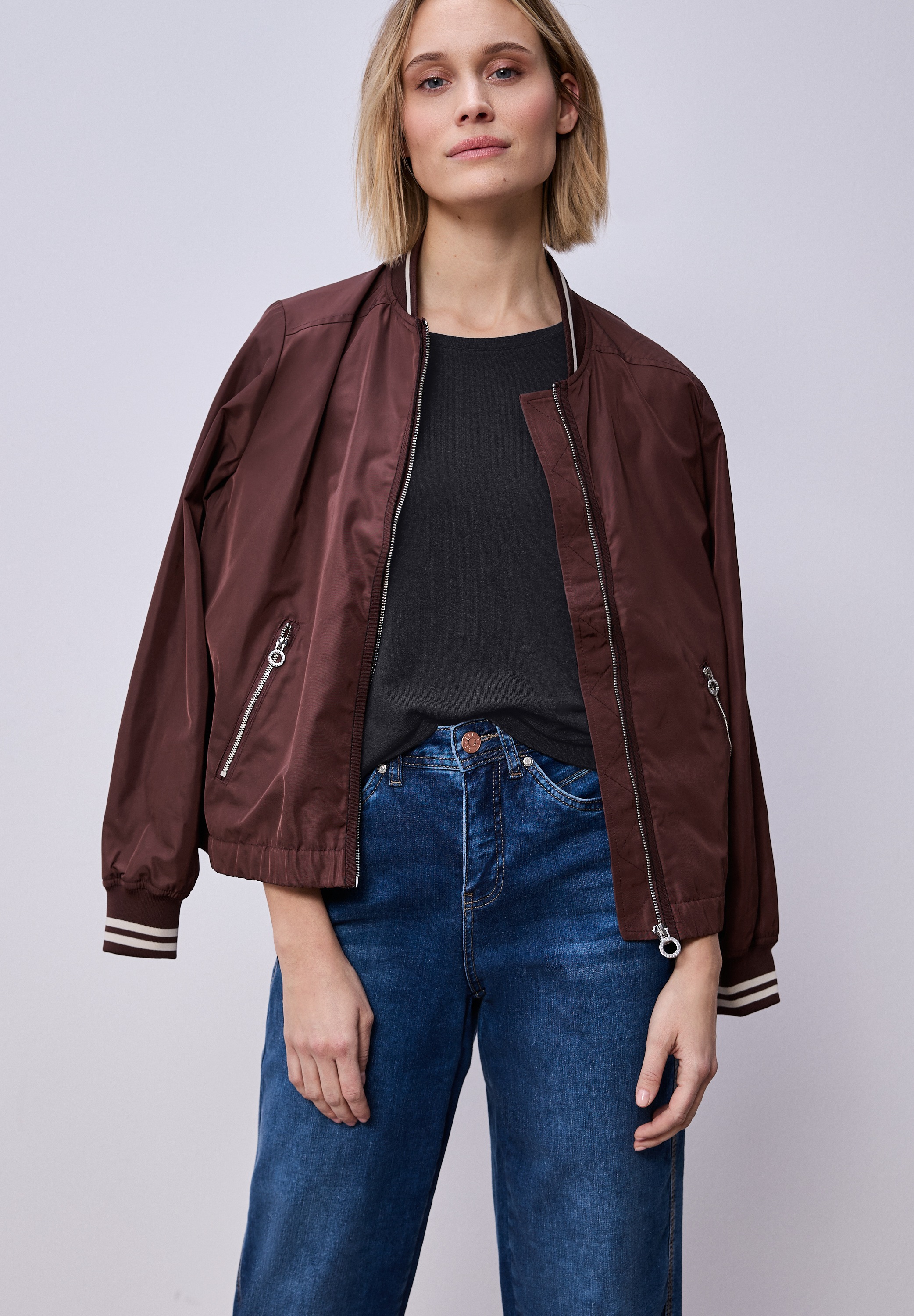 STREET ONE 3/4-Arm-Shirt im Melange-Look günstig online kaufen