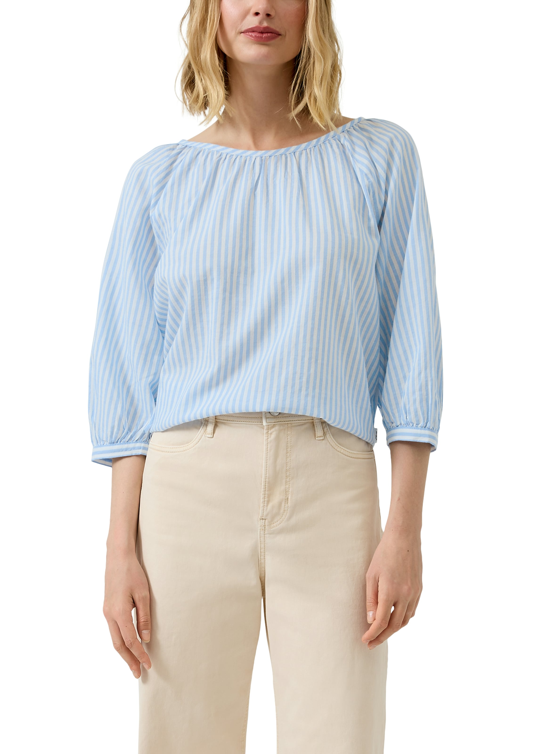 s.Oliver Klassische Bluse mit Streifen Muster günstig online kaufen