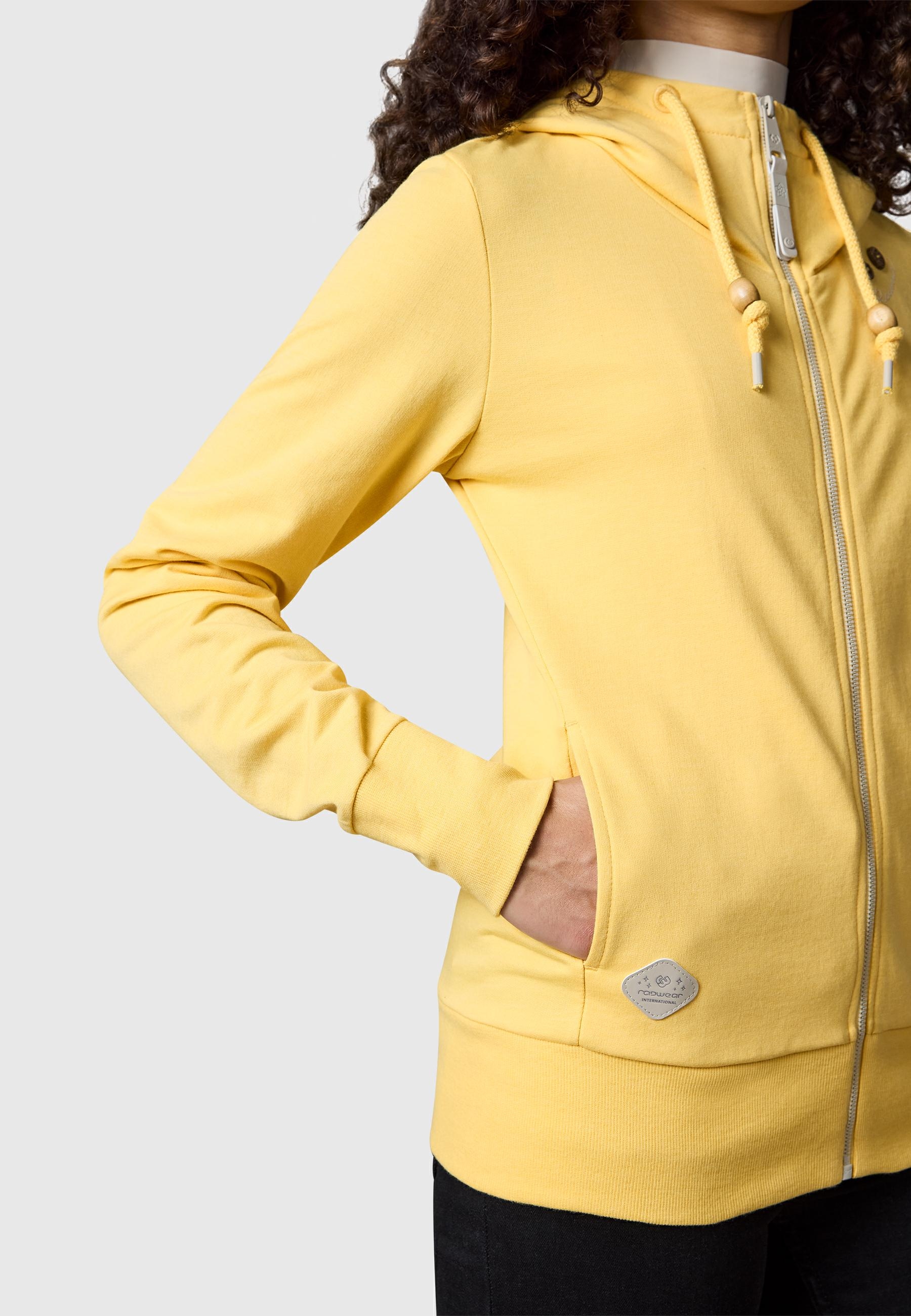 Ragwear Kapuzensweatjacke »Paya Intl.« sportlicher Damen Kapuzensweater mit Kordeln