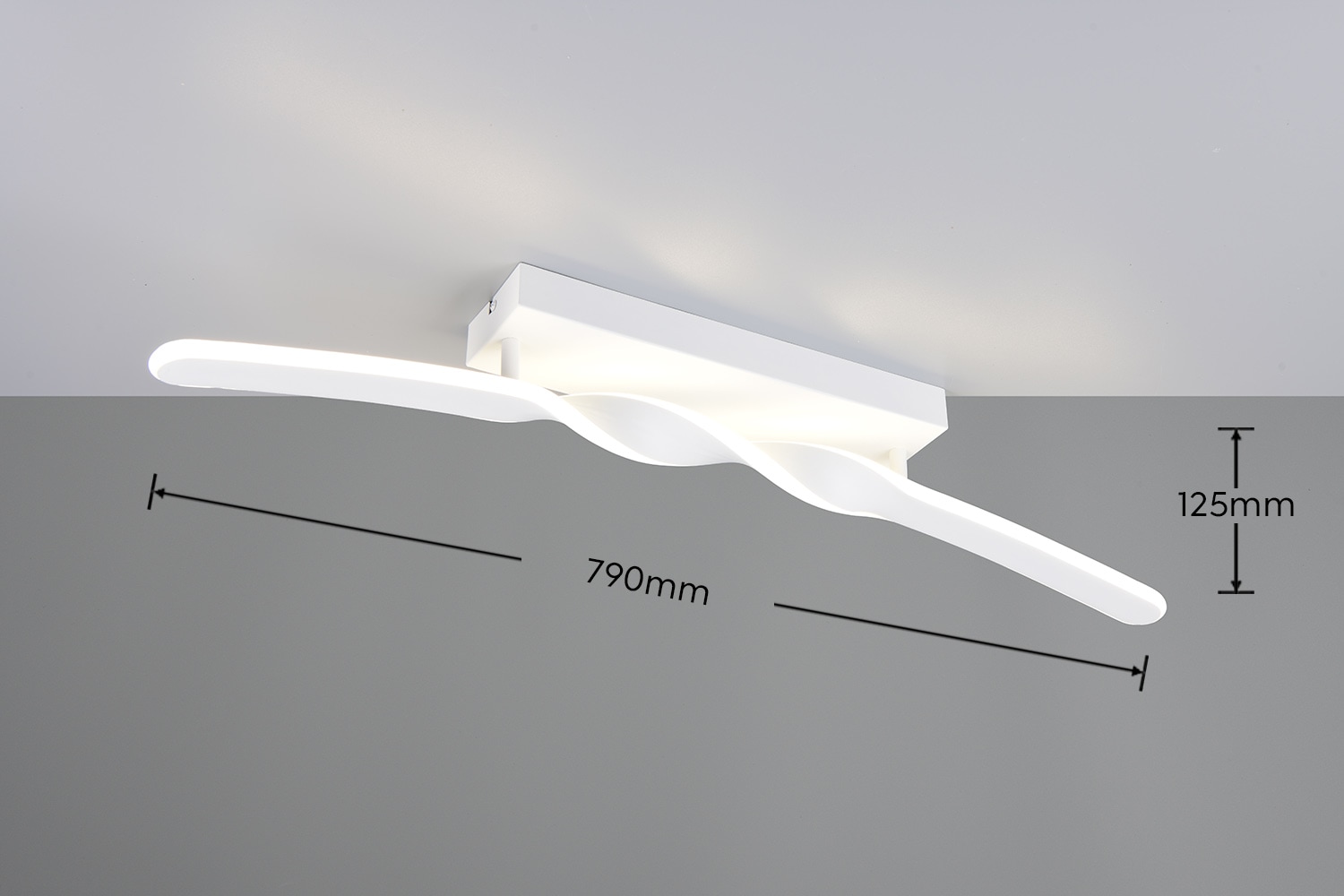 REALITY Leuchten LED Deckenleuchte »GINKO, LED Deckenlampe 18W 2100 Lumen 4000K kaltweiß, Schlafzimmer«, 1 flammig, Leuchtmittel LED-Board | LED fest integriert, als Wandlampe oder Deckenlampe montierbar, Breite 79 cm Höhe 12,5cm