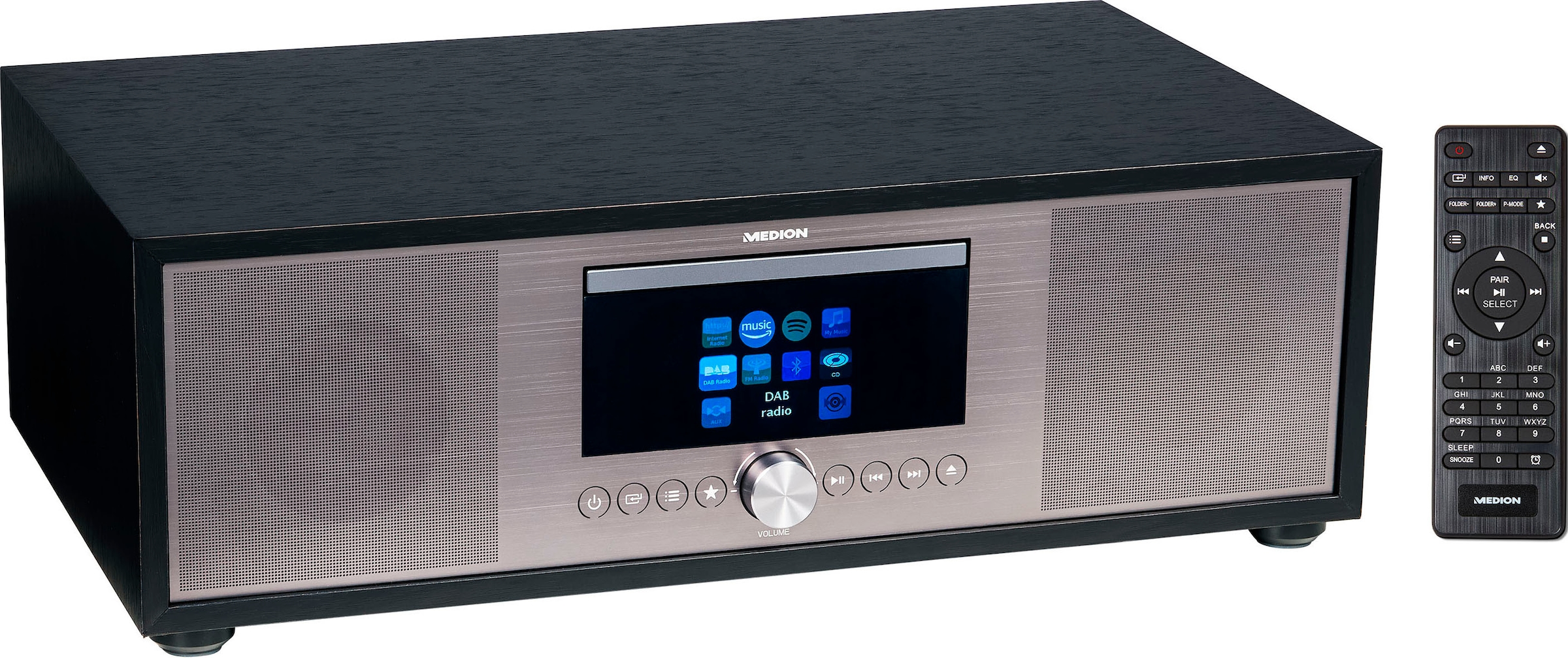 Medion® Internet-Radio »All-In-One Audio System LIFE® P-Serie«, (Bluetooth-LAN (Ethernet)-WLAN Internetradio-Digitalradio (DAB+)-UKW mit RDS-FM-Tuner 80 W)