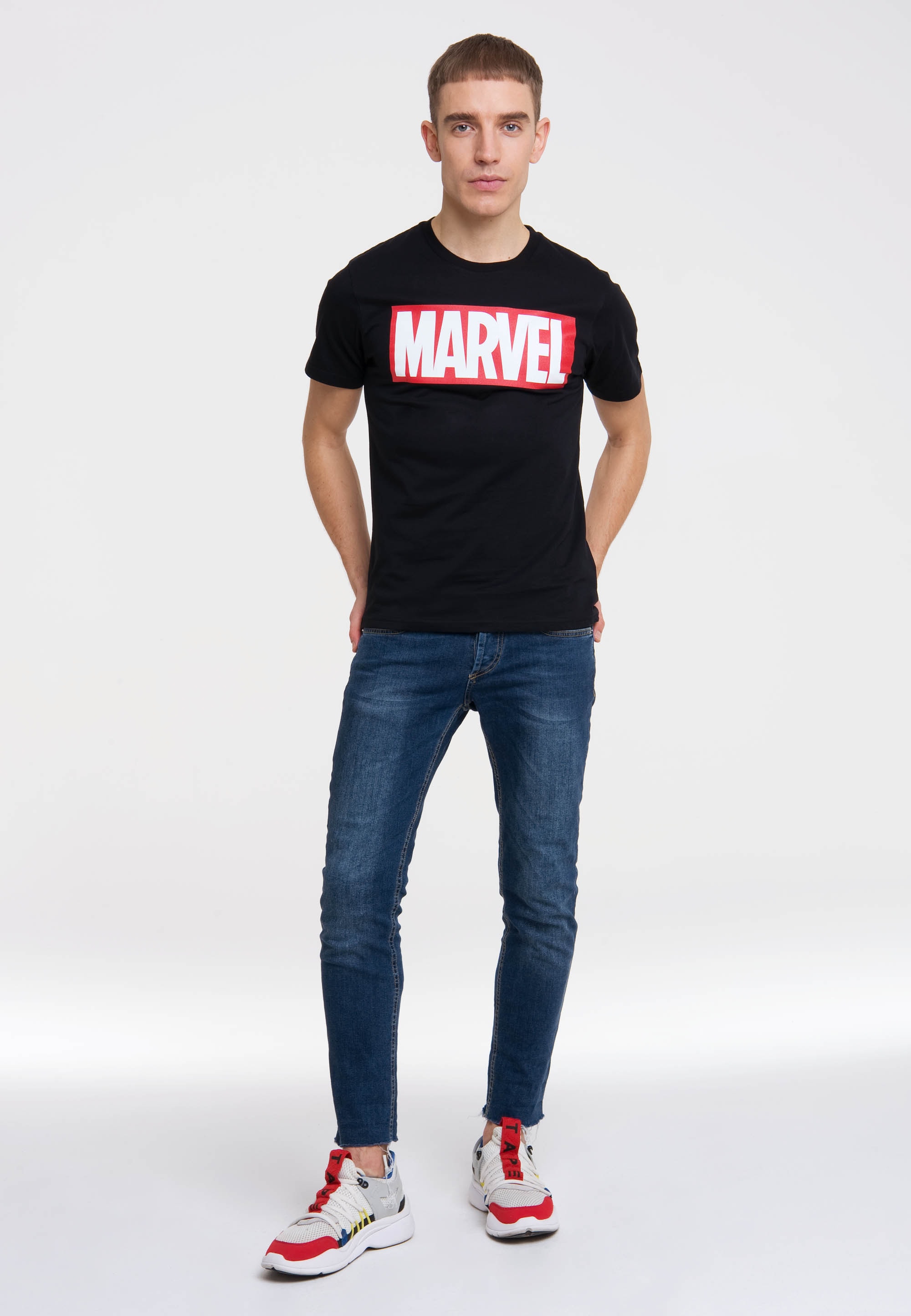 LOGOSHIRT T-Shirt »Marvel Logo« mit Marvel Logo-Frontdruck