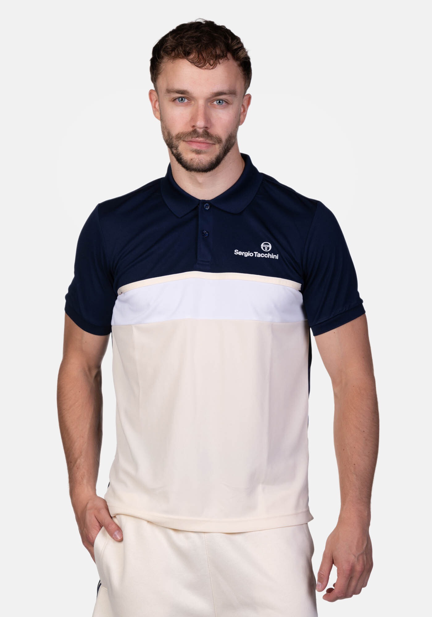 Sergio Tacchini T-Shirt »ELFETTA PL POLO Herren«, Poloshirt Herren, Polohemd Retro, T-Shirt Polo kurz, Trikot Streetwear