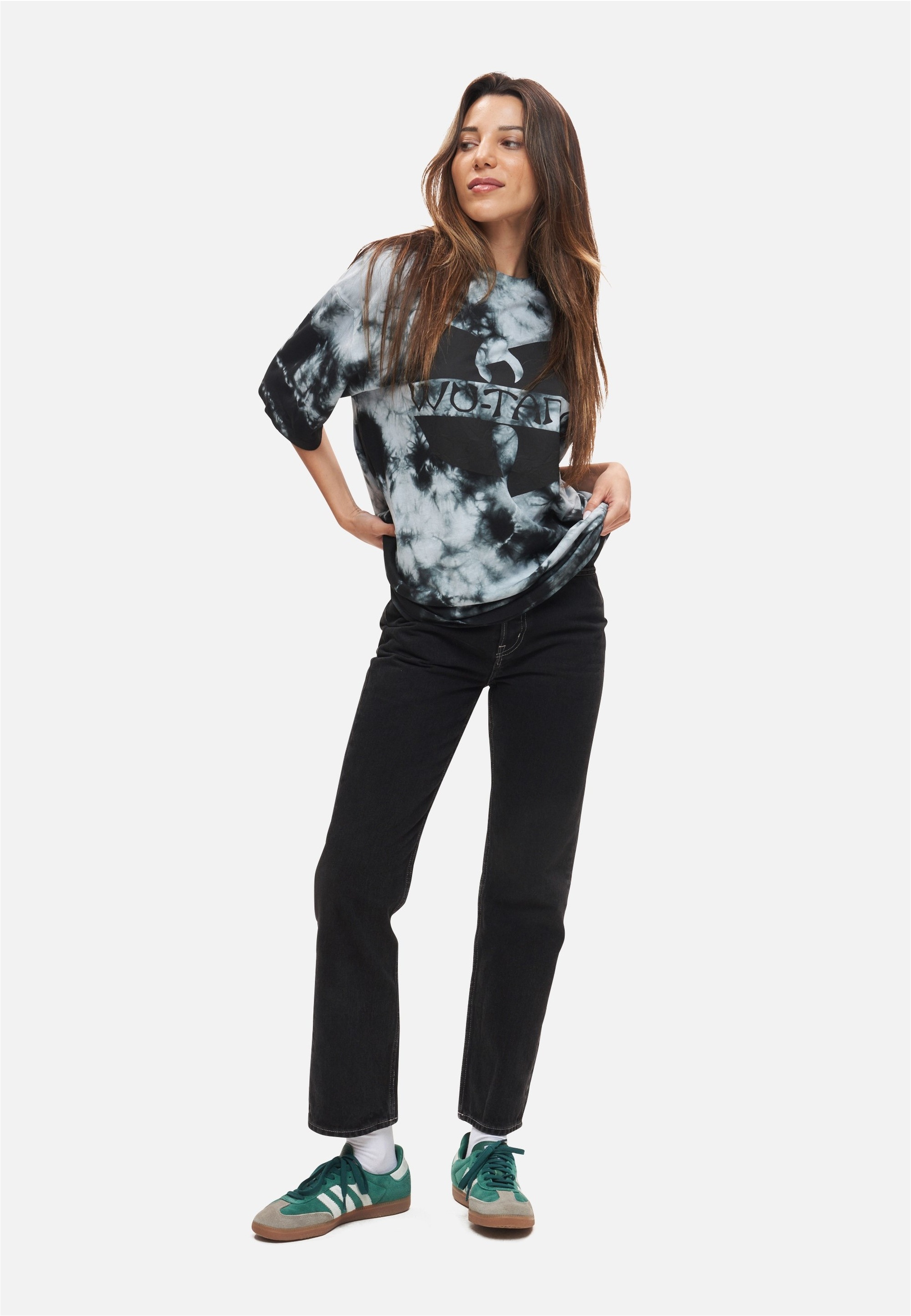 Thumbnail - Recovered T-Shirt "Wu-Tang Black Ink Effect", 1 Stk. mit coolem Wu-Tang-Frontprint