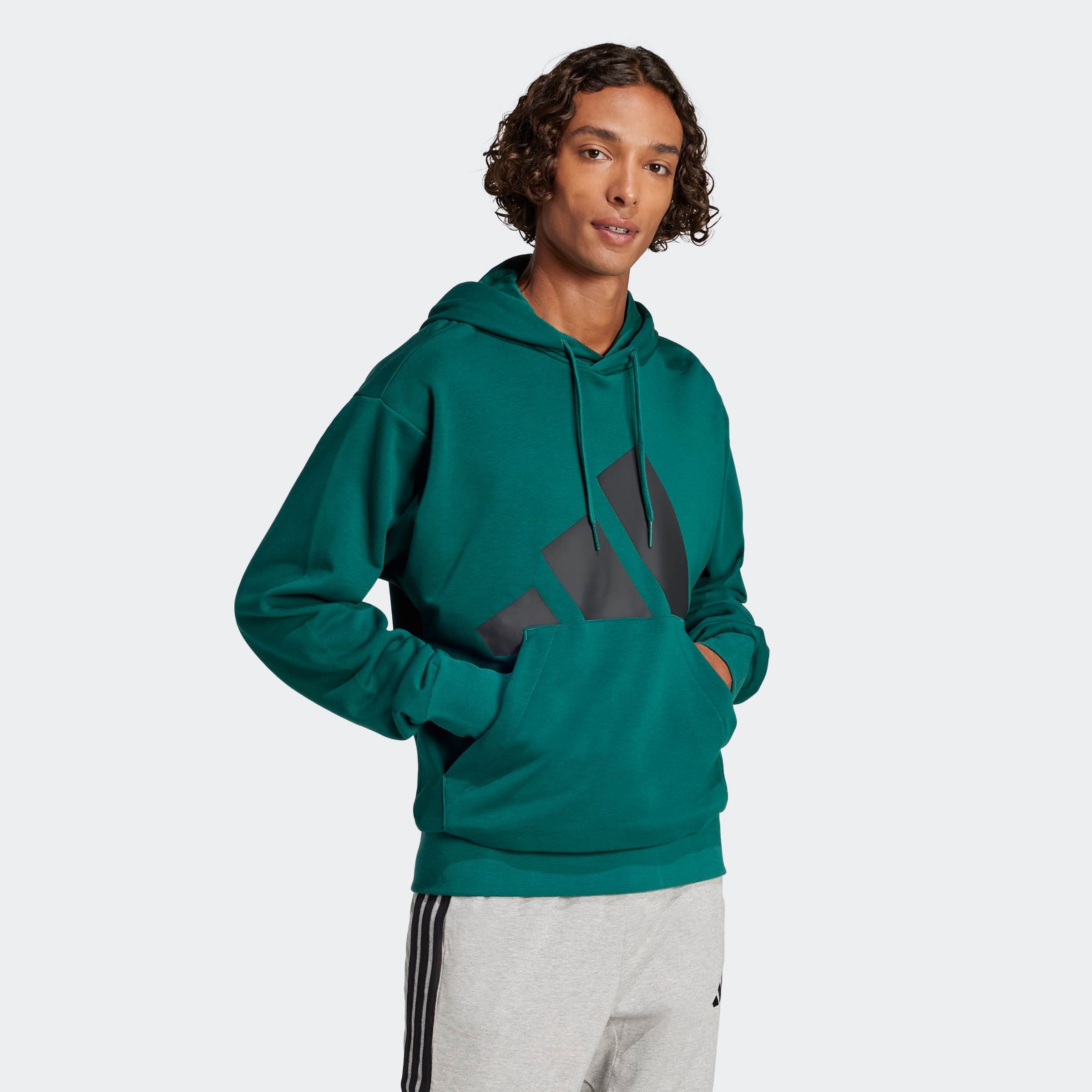 adidas Sportswear 1100000002199 "M BL FT HD", mit angesetztem Bündchen am Rumpfabschluss
