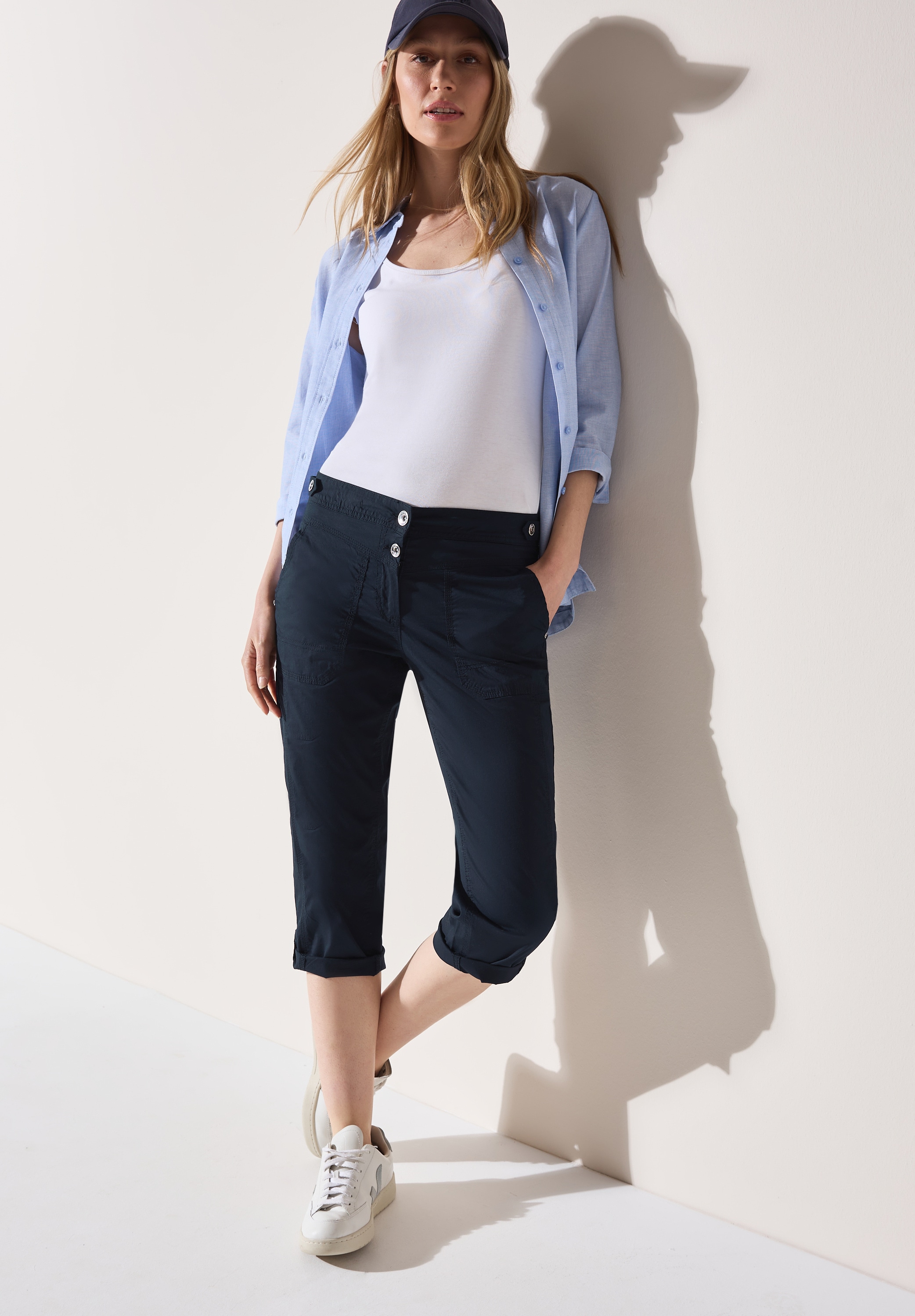 Cecil Caprihose »Style New York«, mit Knopfdetails am Bund