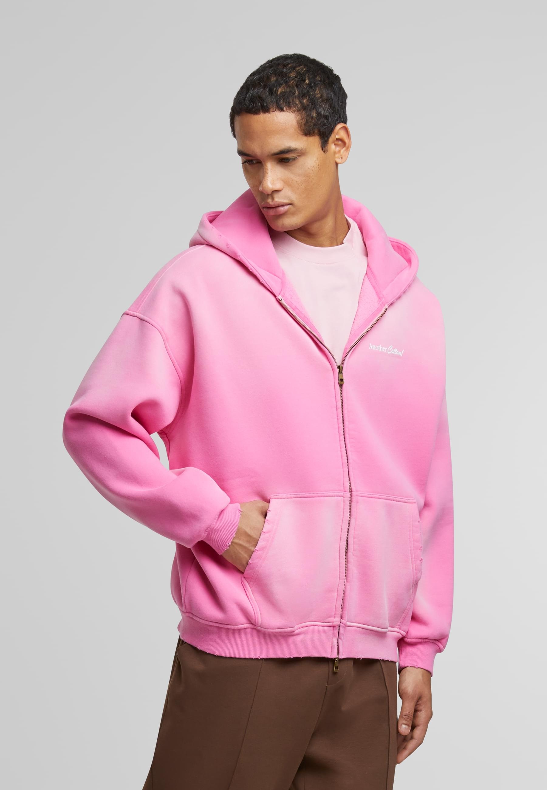 Another Cotton Lab Sweatjacke »Another Cotton Lab Support Your Mental Oversized Zip Hoodie«