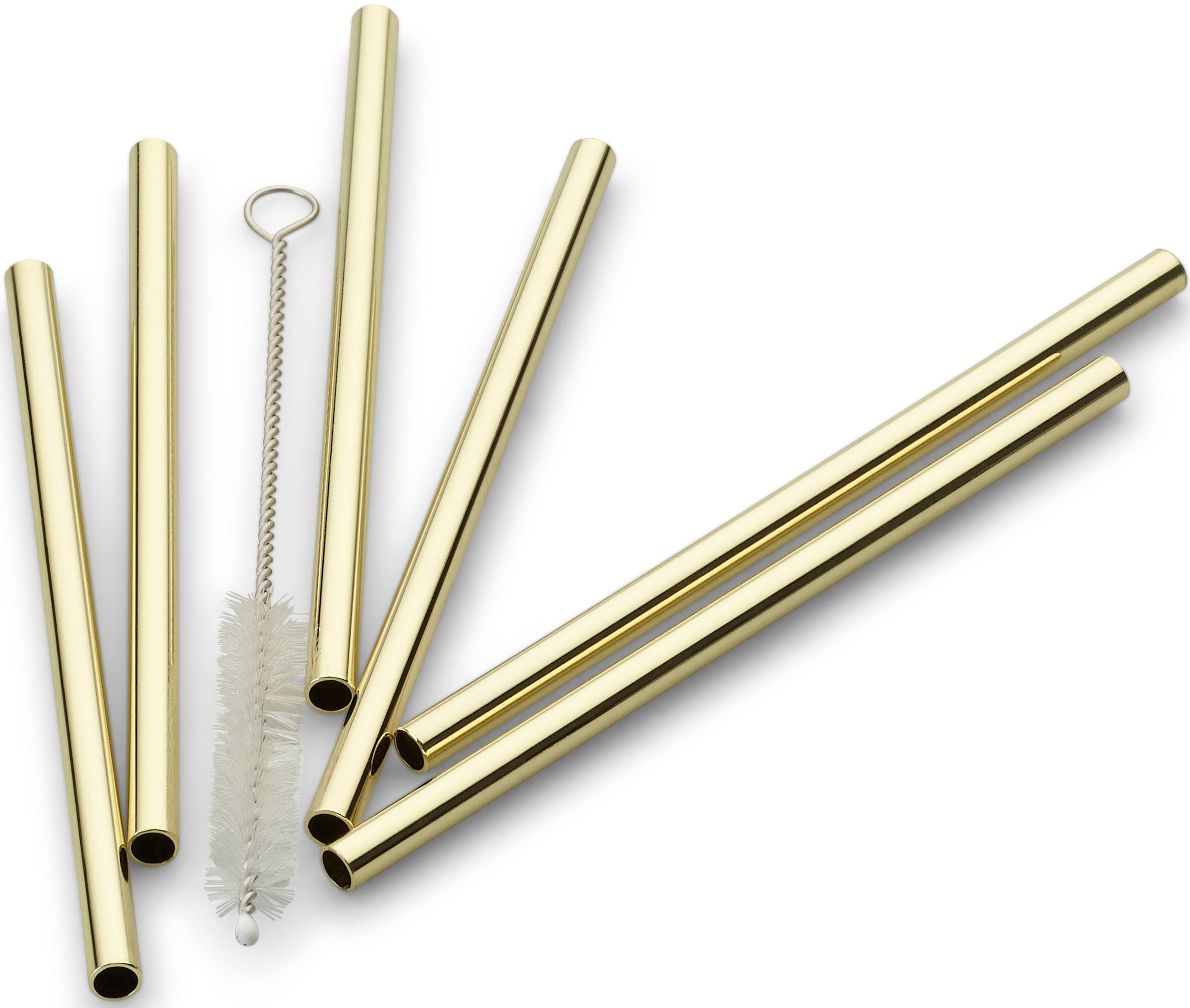 ECHTWERK Trinkhalme »Small«, (Set, 7 tlg.), aus Edelstahl inkl. Reinigungsbürste, (Trinkhalm: 12cm,Bürste: 13, cm)