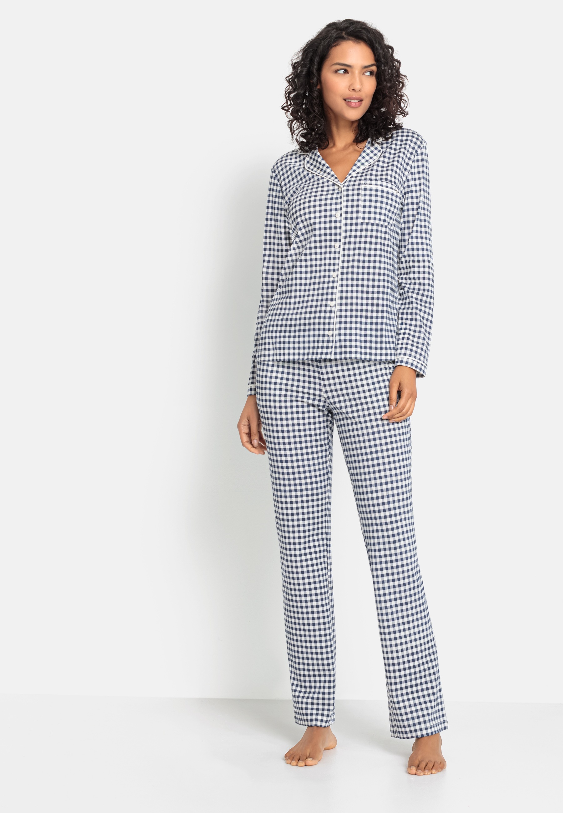 Pyjama Court 2 Pièces S.Oliver - Taille 46 - Gris - Occasion Très Bon État