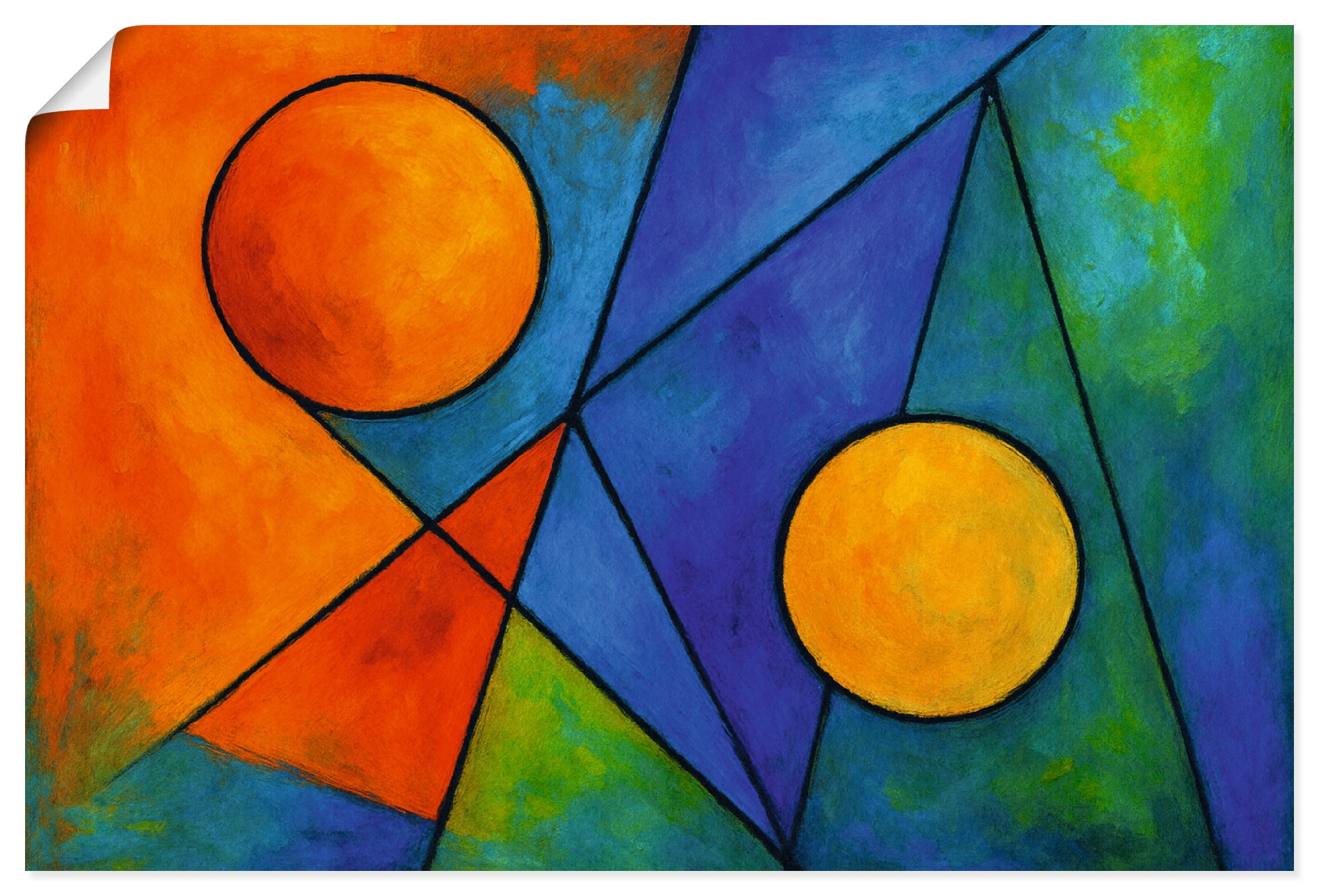 Wandbild ARTLAND "Farbkomposition im Gleichgewicht", farbe bild(er): farbig, B:60cm H:40cm, Papier, Bilder, als Alubild, Leinwandbild, Poster, Wandaufkleber in verschied. Größen