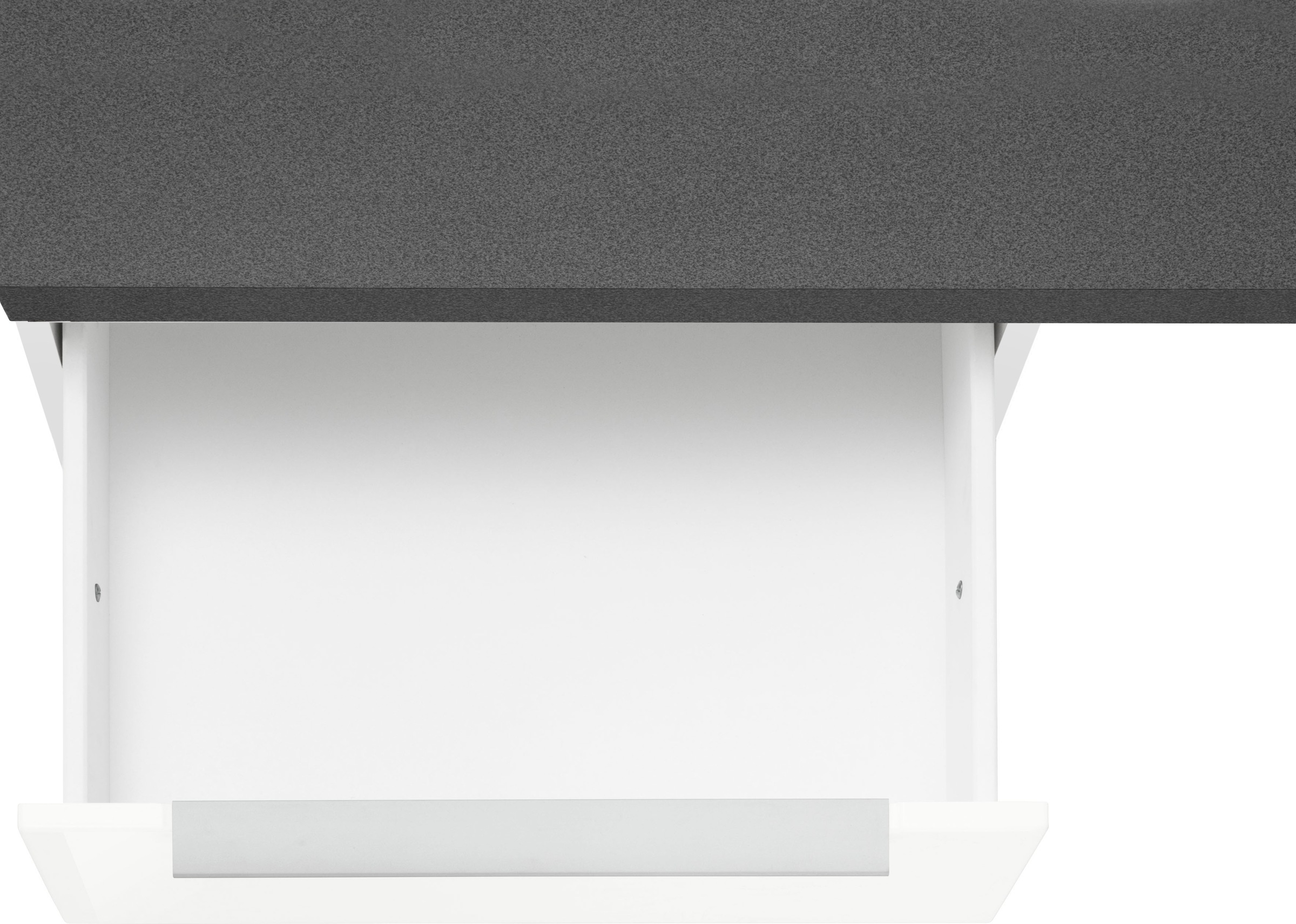 KOCHSTATION Küchenzeile »KS-Brindisi«, Breite 280 cm, wahlweise mit E-Geräten, mit MDF-Fronten und Regal