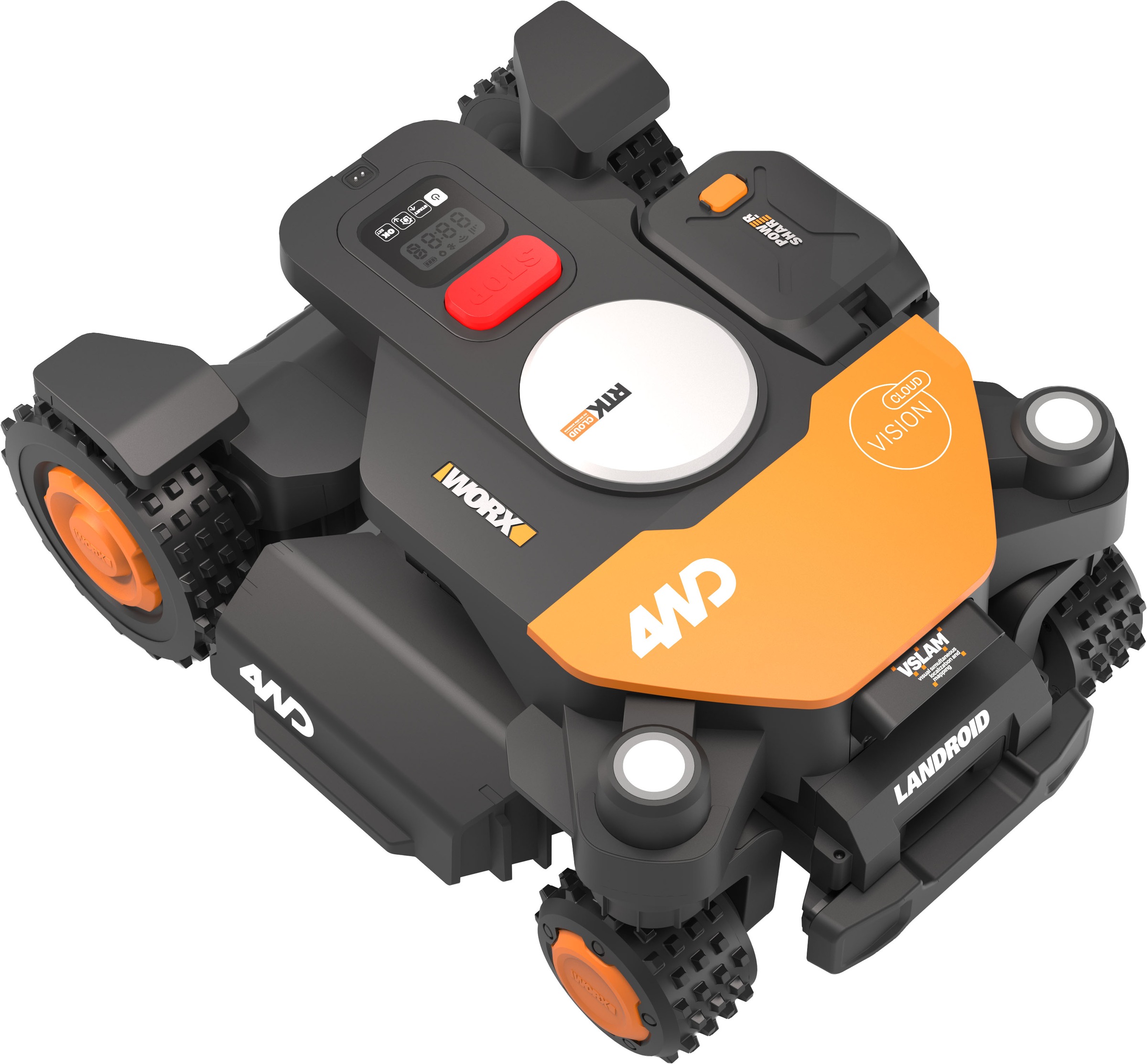 Thumbnail - Worx Rasenmähroboter "Landroid Vision Cloud WR340E 4WD ohne Begrenzungskabel, Auto-Mapping" KI-Hinderniserkennung, VSLAM...