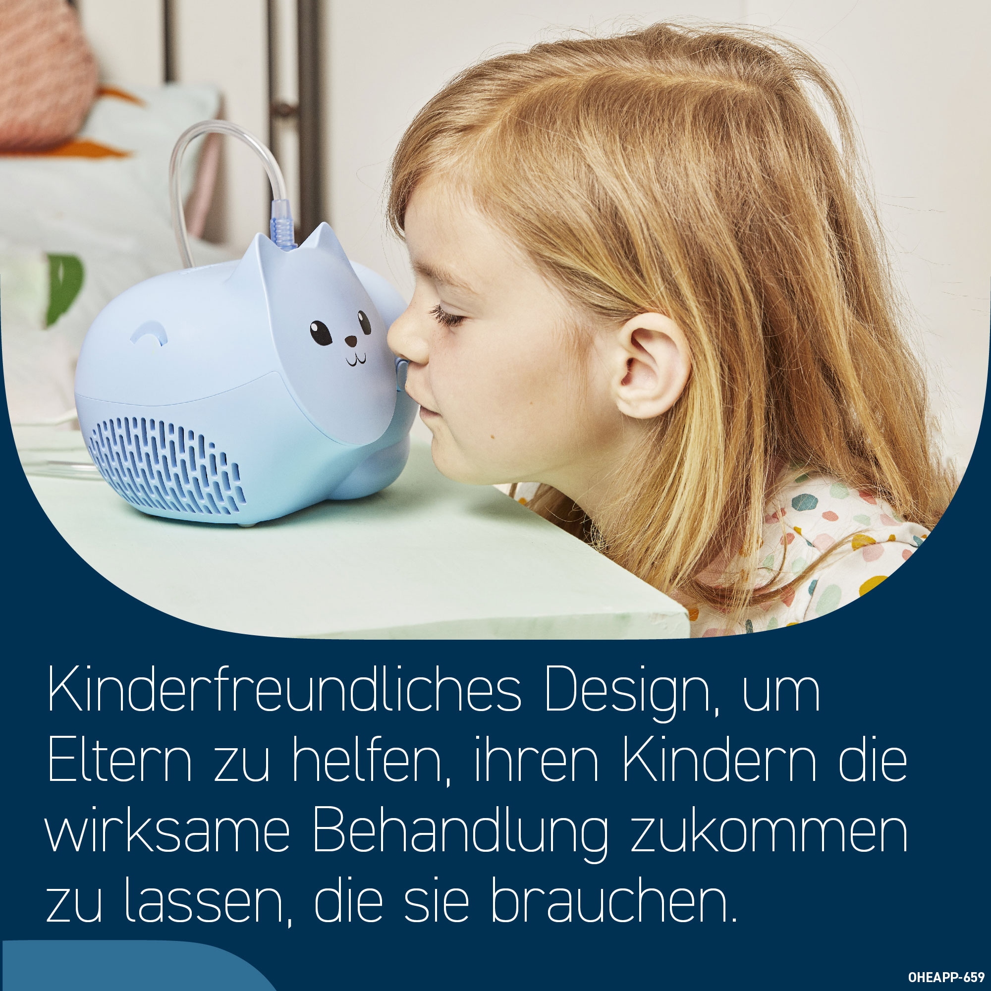 Omron Inhalationsgerät »Nami Cat, effiziente Behandlung von Atemwegserkrankungen bei Kindern« kinderfreundliches Inhalationsgerät