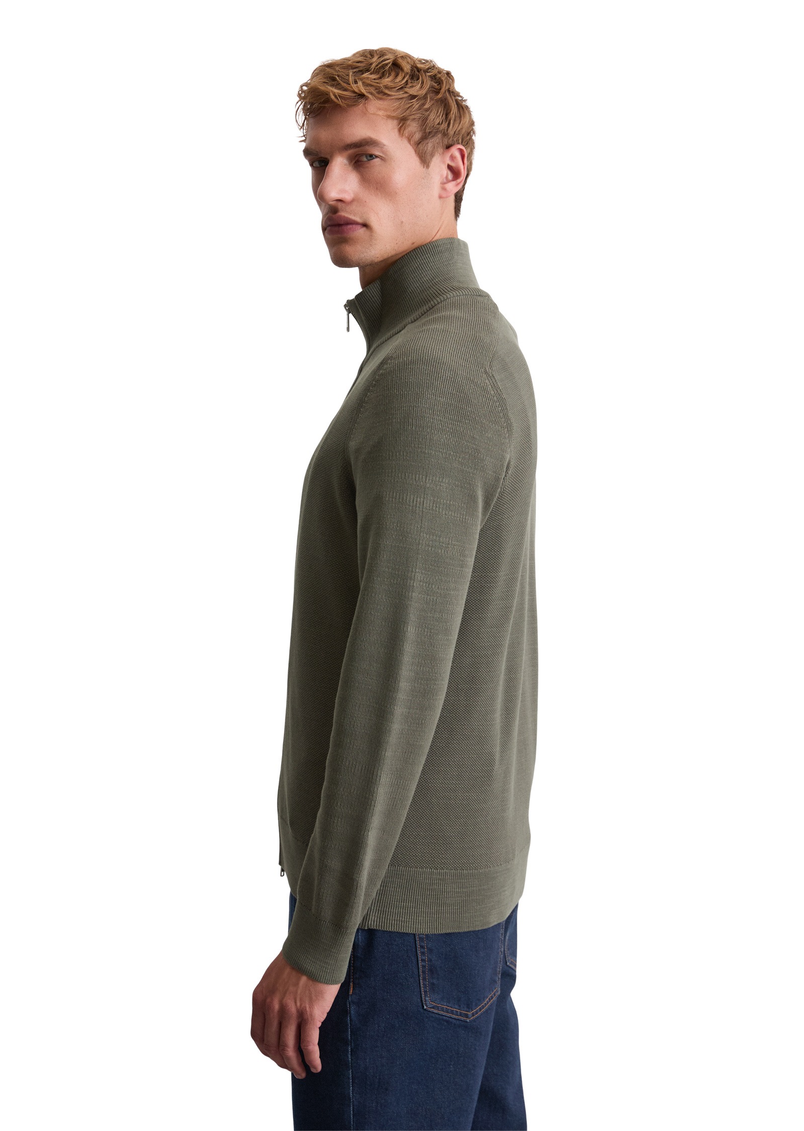 Marc OPolo Cardigan "aus feinem Bio-Baumwoll-Piqué" günstig online kaufen