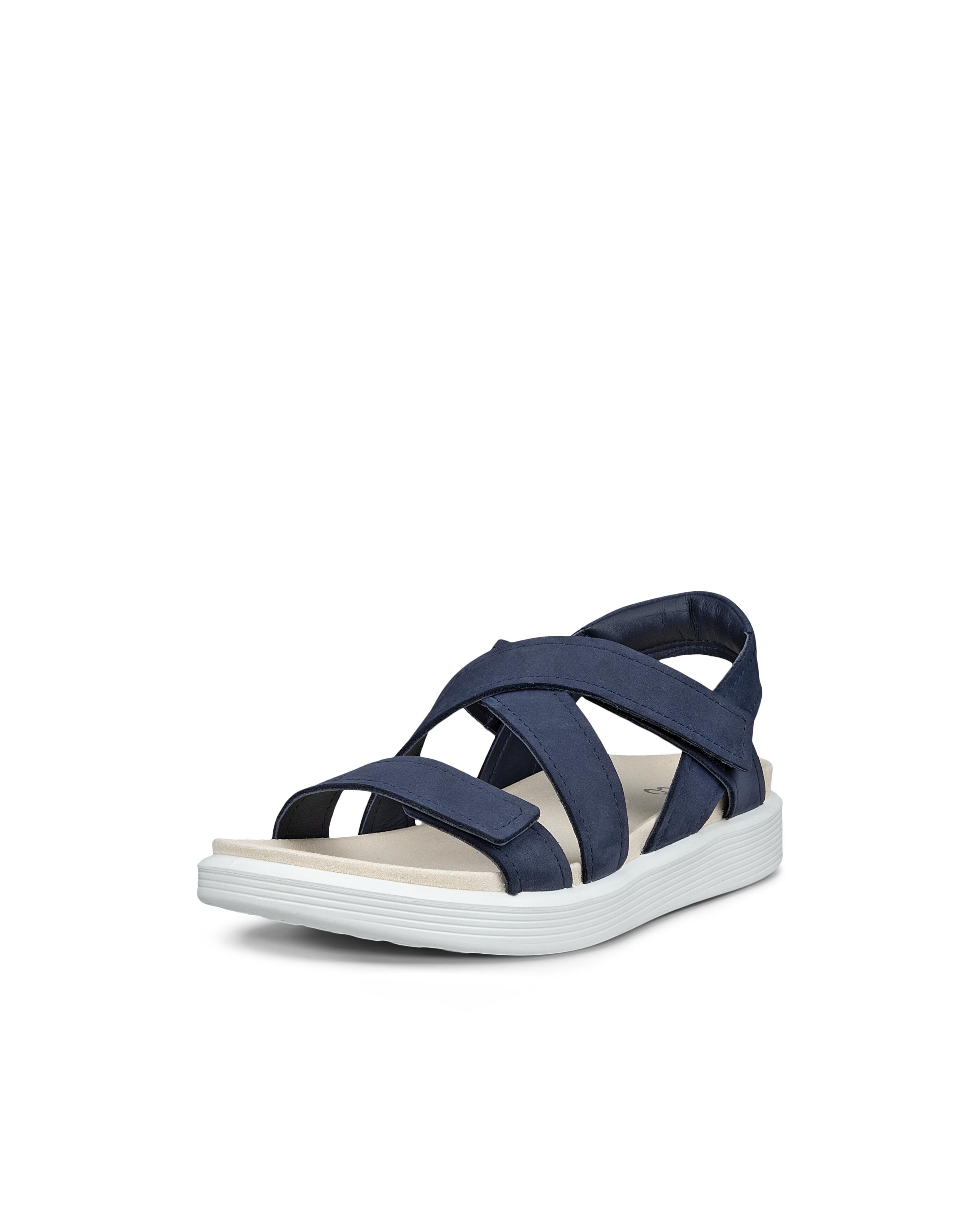 Ecco Sandale "SOFT SANDAL W CROSS STRAP" Riemchensandale, Sommerschuh mit praktischem Klettverschluss