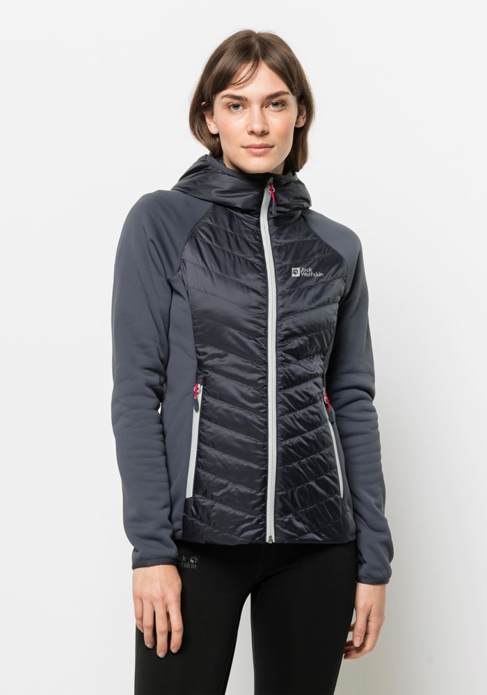 Jack Wolfskin Hybridjacke "ROUTEBURN PRO HYBRID W", mit Kapuze