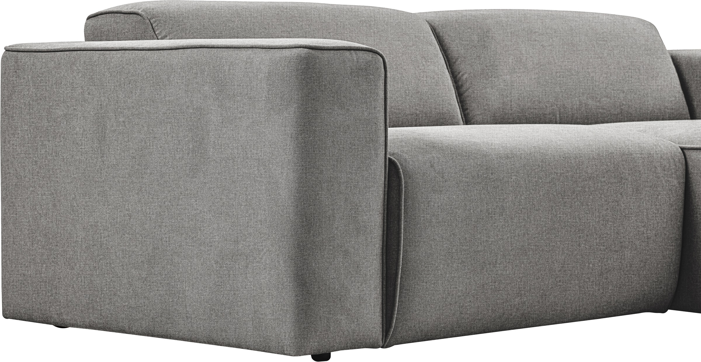 andas Ecksofa »Noord«, mit Kedernaht, Breite 234 cm, Cord, Struktur, Webstoff