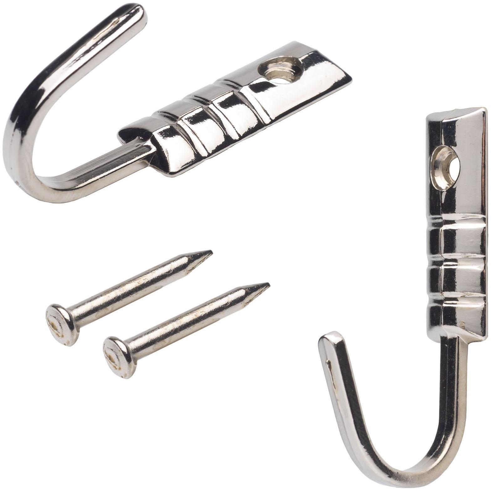 Zierhaken LIEDECO, grau, Metall, Haken, für Vorhänge