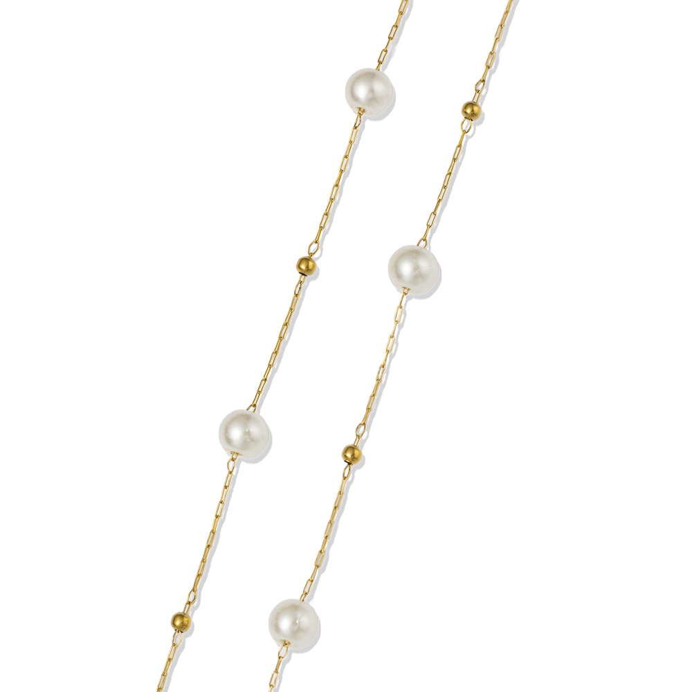 Firetti Perlenkette »Schmuck Geschenk Edelstahl Halsschmuck Halskette« Made in Germany - mit Perle (imitiert)