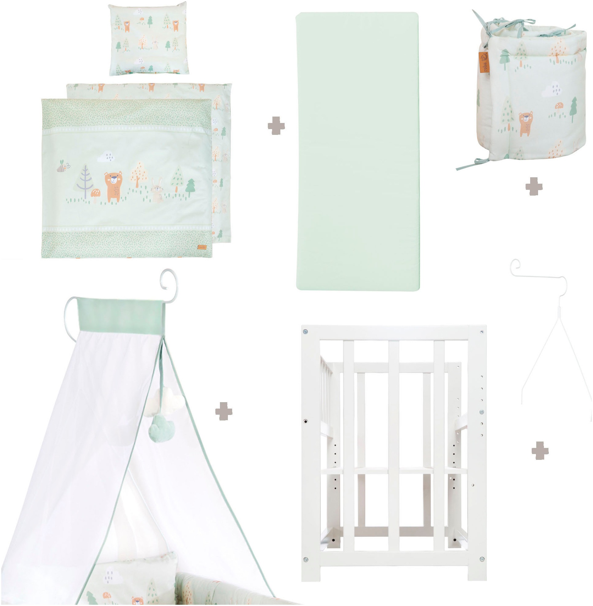 roba® Stubenbett »4in1, Woodland Buddies«
