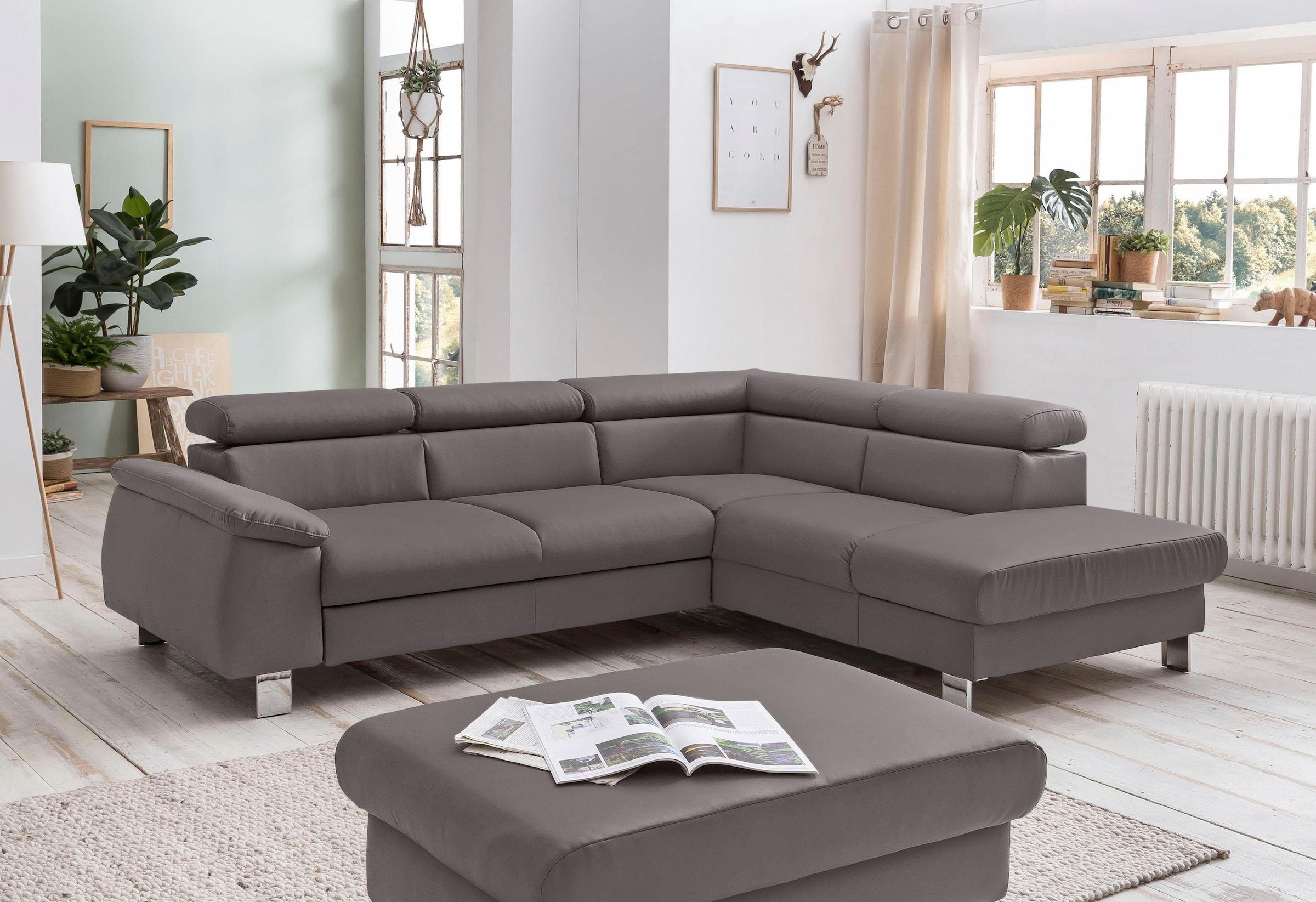 COTTA Polstergarnitur "Komaris L-Form", (Set), Set bestehend aus: Ecksofa m günstig online kaufen