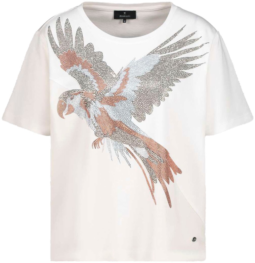 Monari T-Shirt »Shirt Schmuckpapagei«, Mit Colorblock-Optik