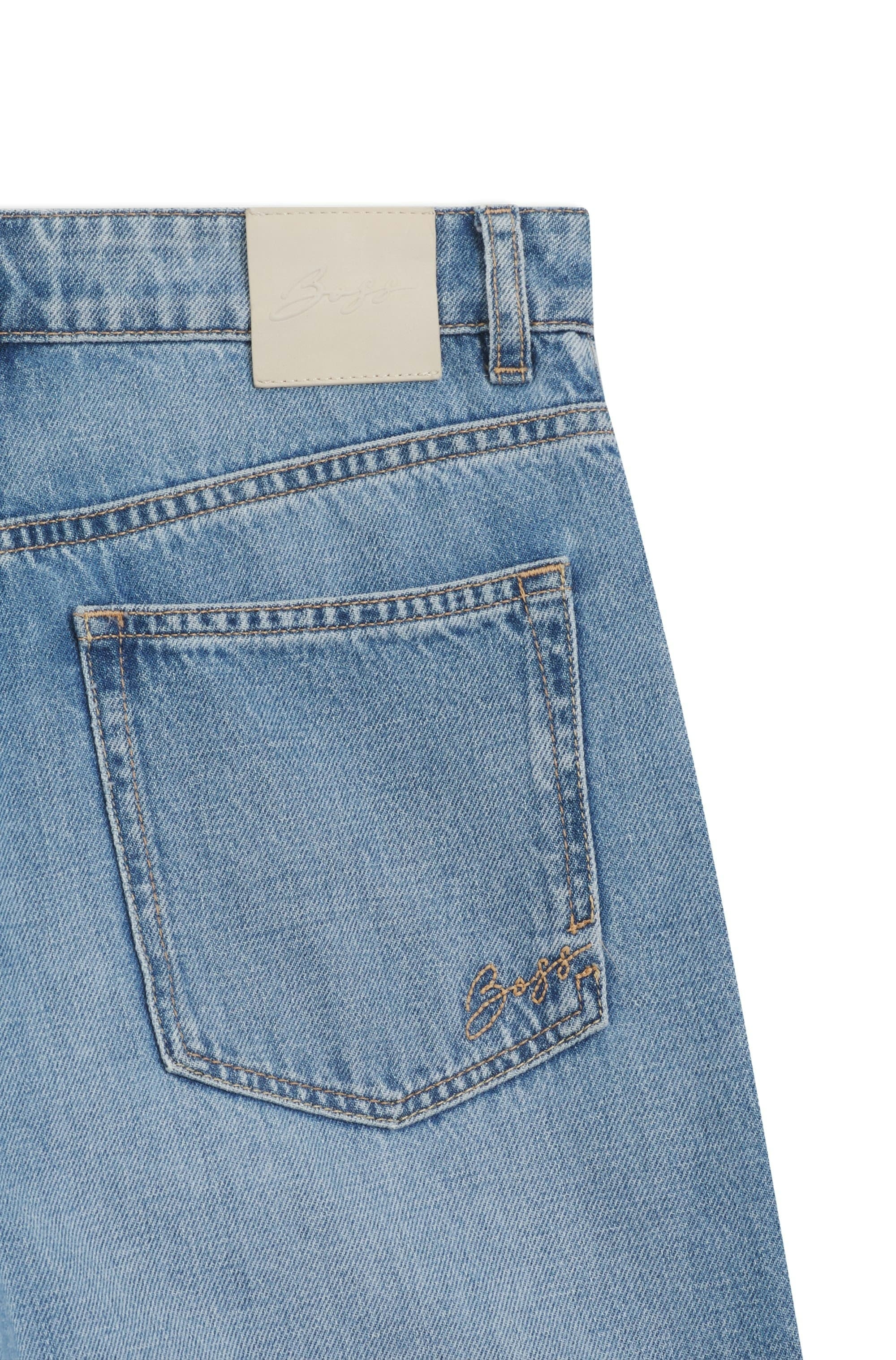 BOSS ORANGE Weite Jeans »MARLENE HR 12.0 Premium Damenmode« mit hohem Bund, Wide Leg