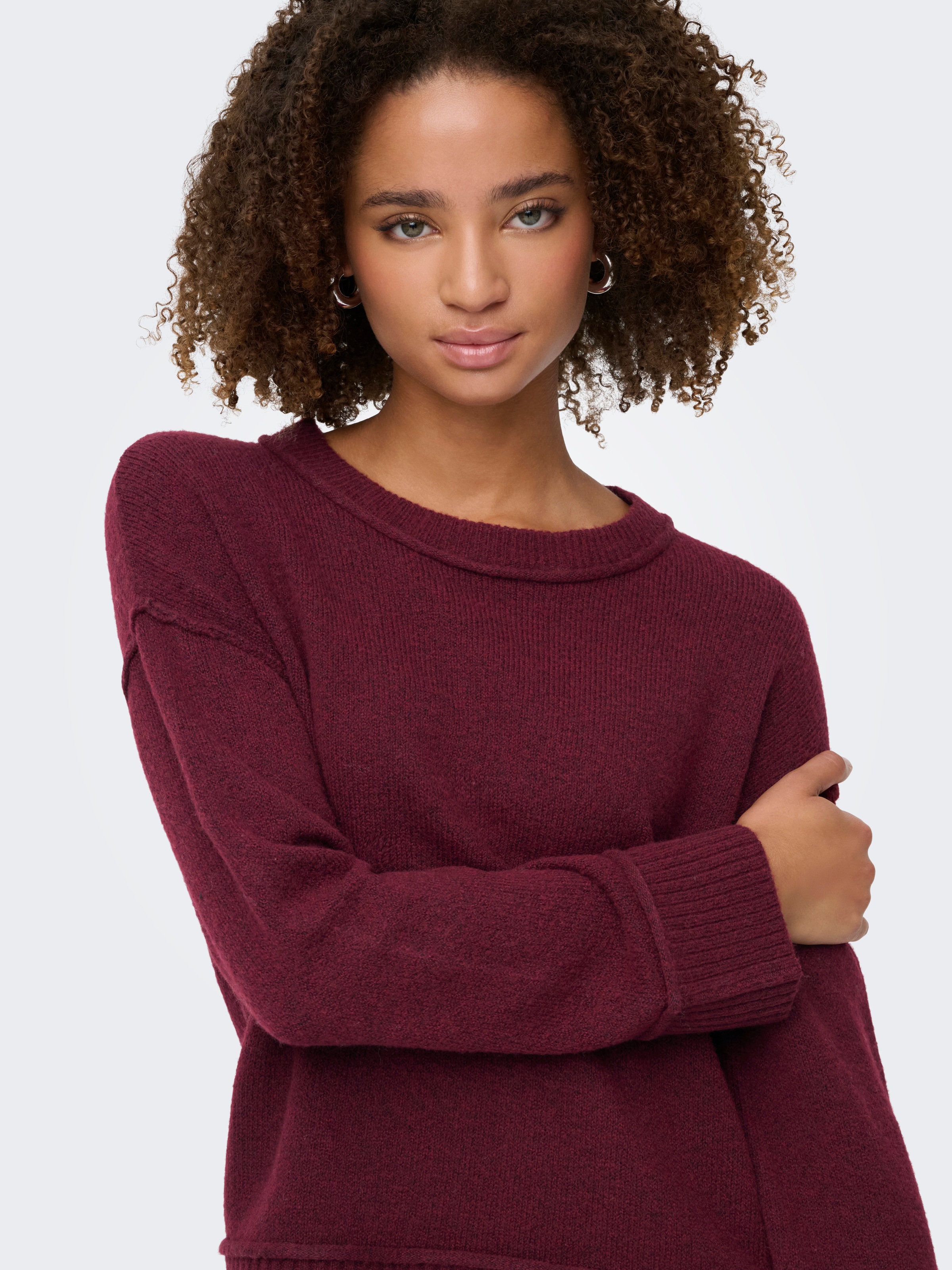 Thumbnail - ONLY Strickpullover "ONLHAZEL LS DETAIL O-NECK BF KNT"