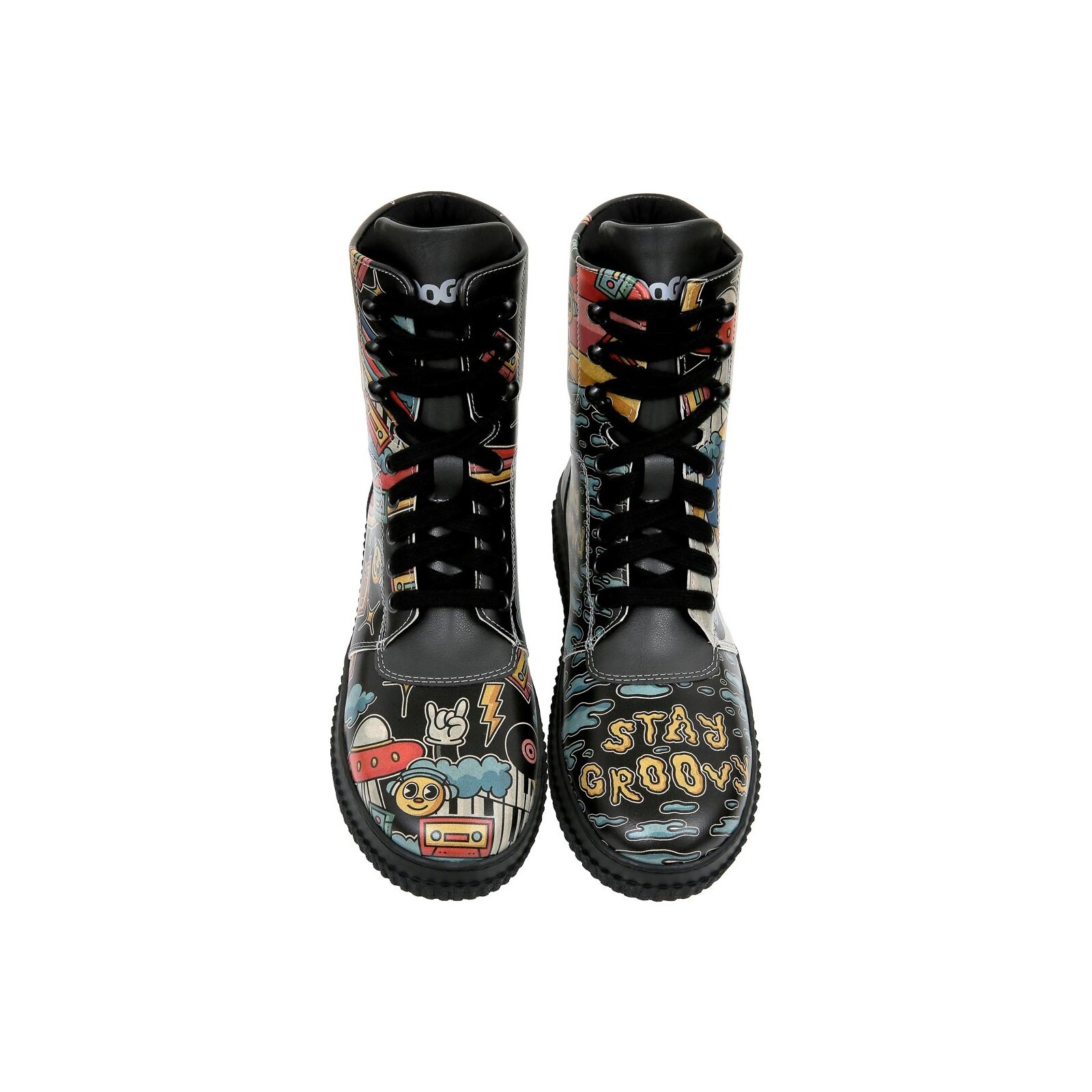 DOGO Schnürboots »Future High Top Boots Stay Groovy Damen Stiefeletten«  Handgefertigt