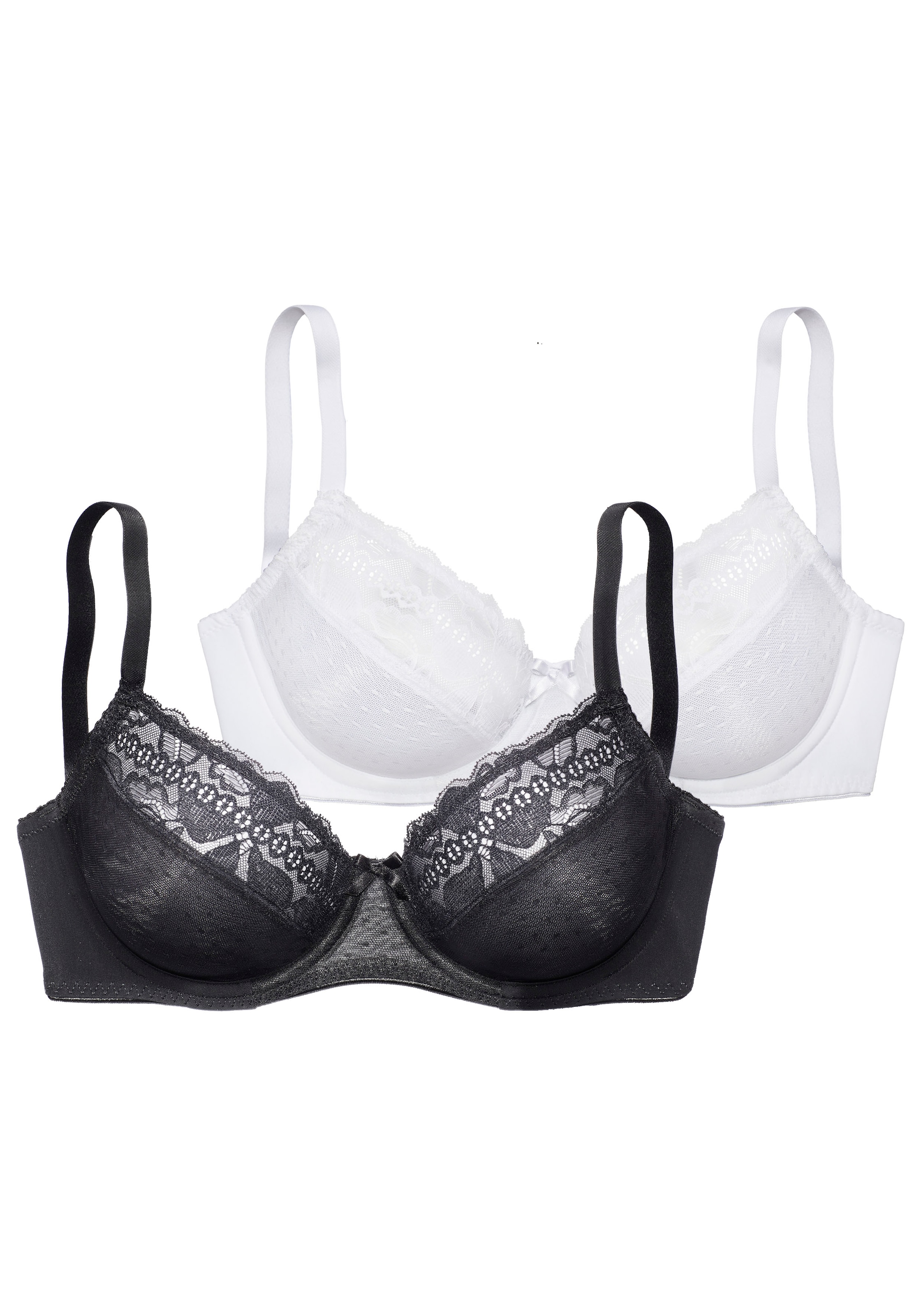 petite fleur Bügel-BH Packung, 2 Stück,  Bügel, mit Jacquardspitze & Mesh