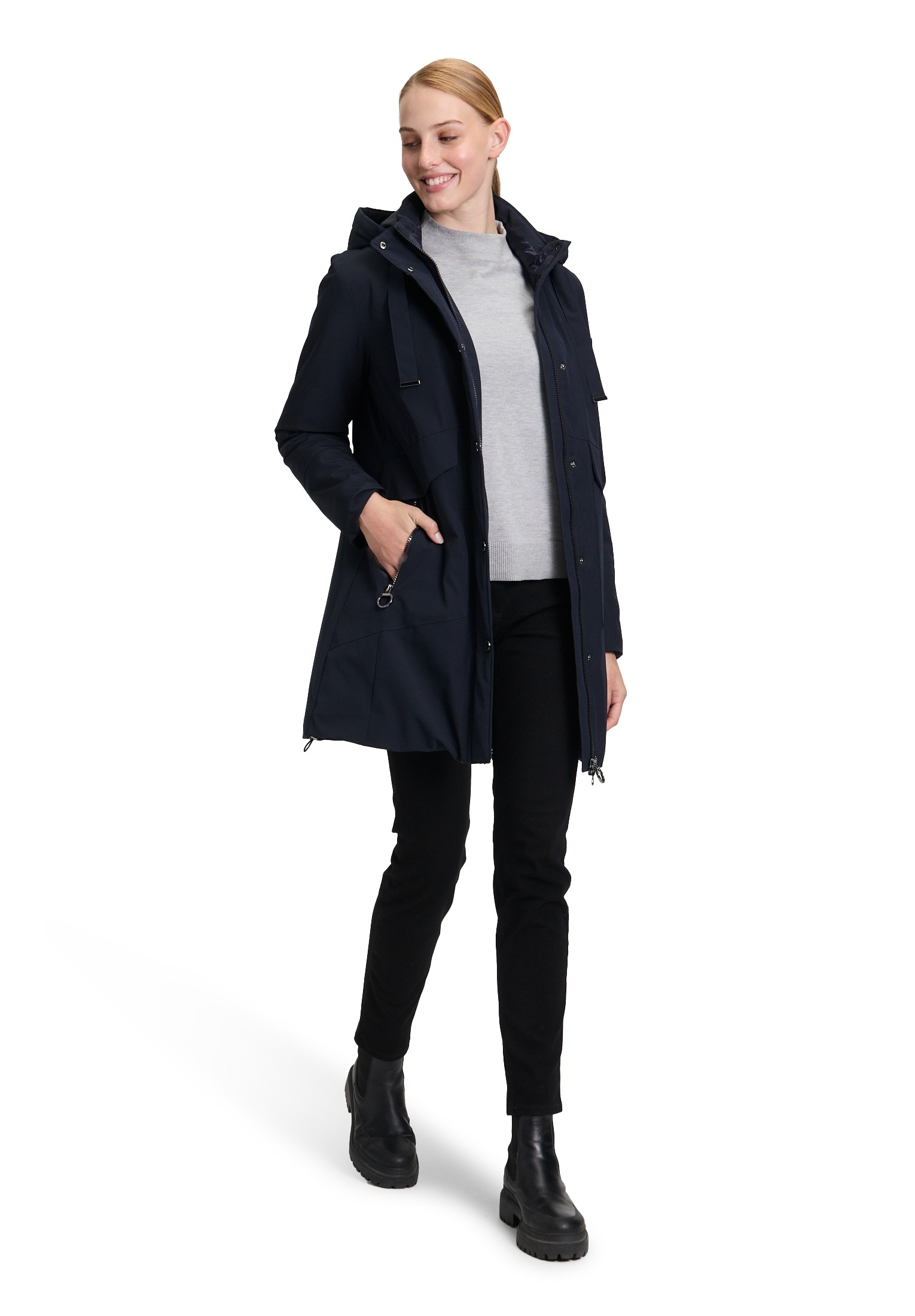 Betty Barclay Outdoorjacke »Betty Barclay Damen Outdoorjacke mit abnehmbarer Kapuze«, mit Kapuze