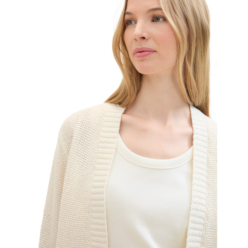 TOM TAILOR Cardigan, mit Strick-Elementen