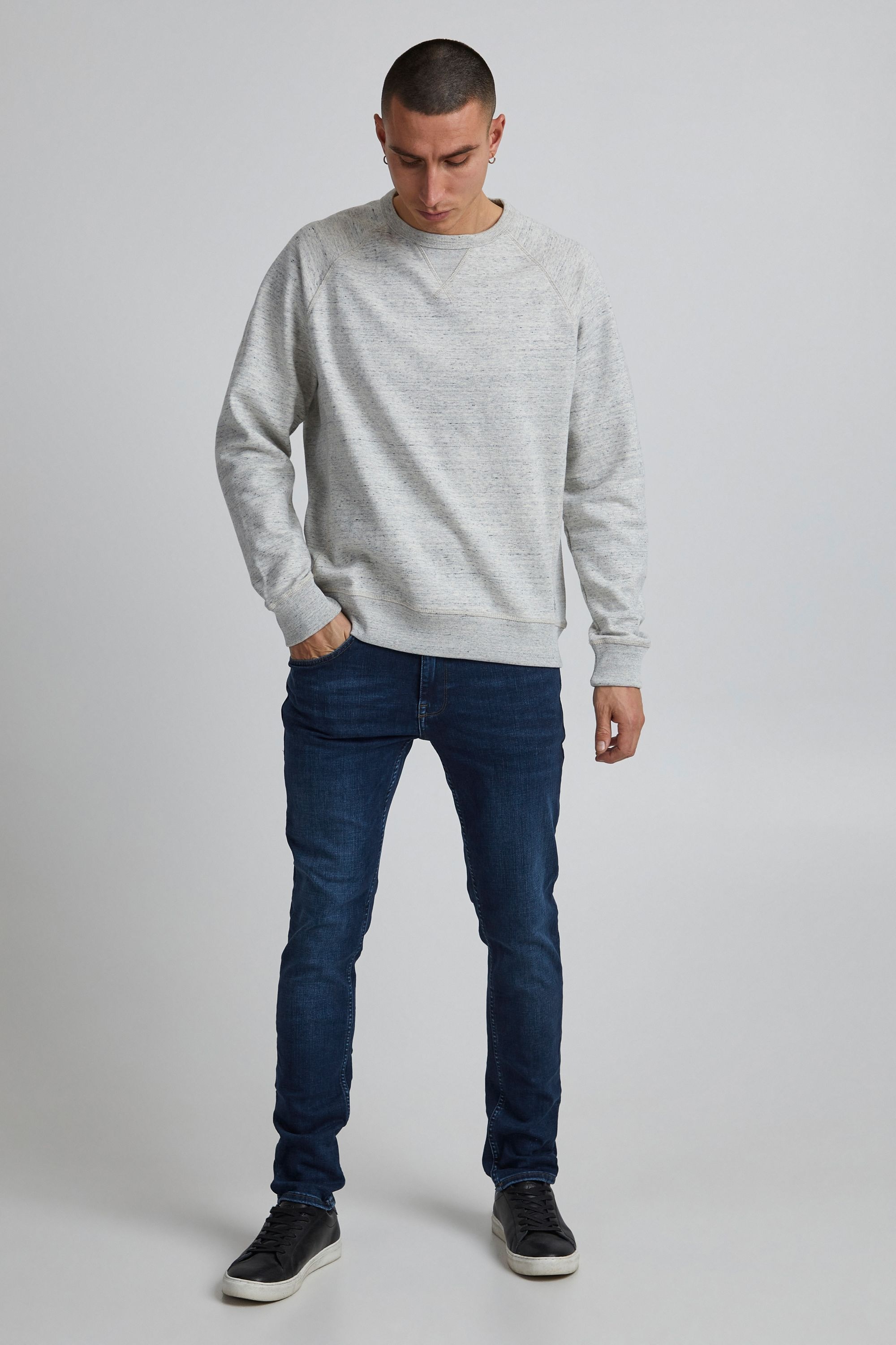 Slim-fit-Jeans BLEND "Slim Fit Jeans BHJet", Herren, Gr. 38, Länge 34, blau (denim dunkelblau), Obermaterial: 93% Baumwolle CO. 6% Polyester PES. 1% Elasthan EL., Jeans Slim-fit-Jeans 2