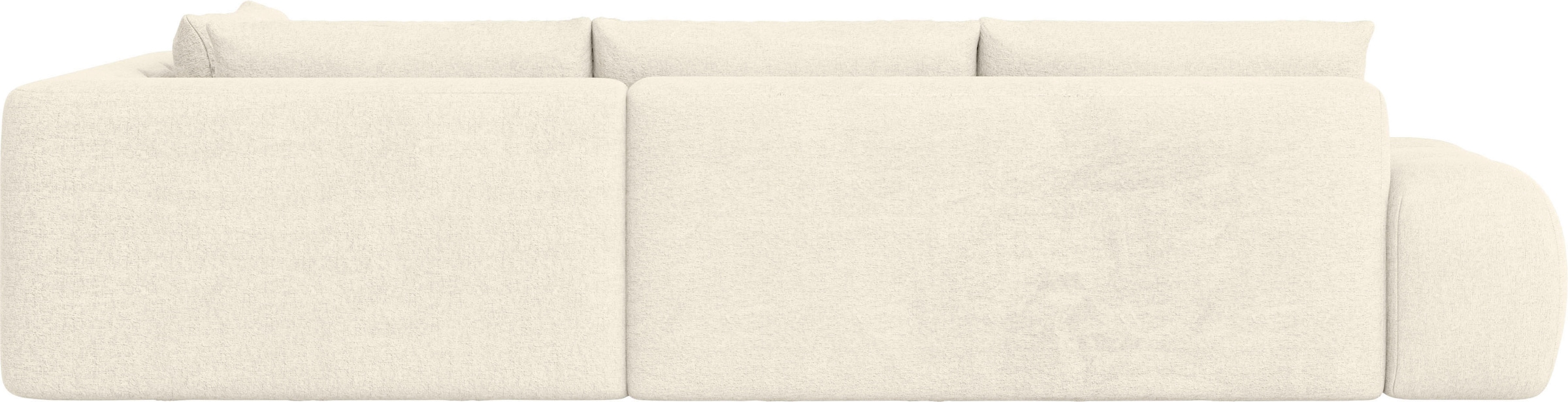 INOSIGN Ecksofa »AZITA Designsofa, elegant und bequem L-Form, Bubble-Optik«, lose Rückenkissen, traumhafte Steppung, Maße B/T/H: 352/210/72 cm