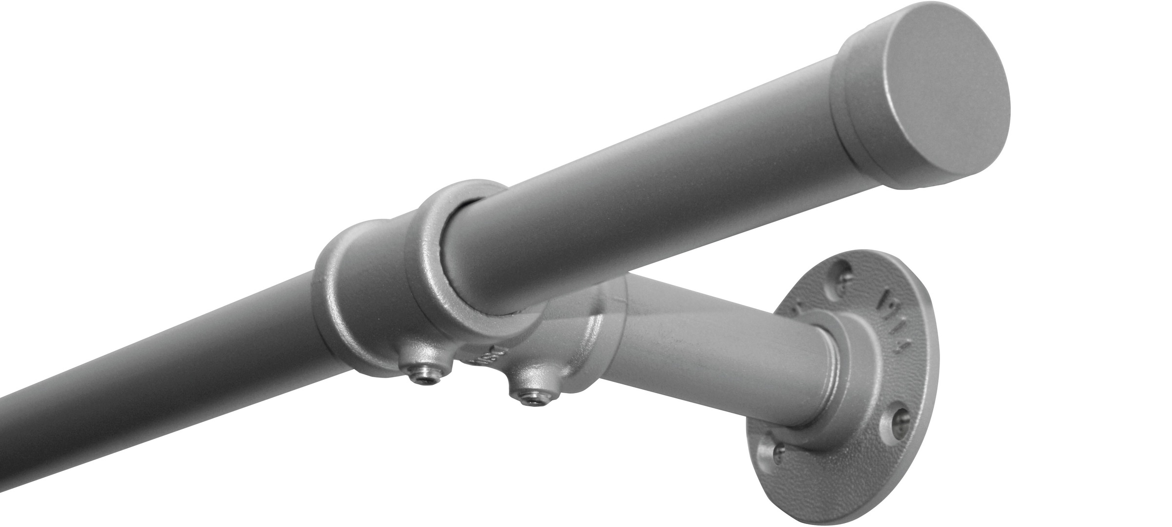 GARDINIA Gardinenstange »Industrial Home«, 1 läufig-läufig, mit Bohren, Wandmontage, Metall, Gardinenstangen Set aus Metall