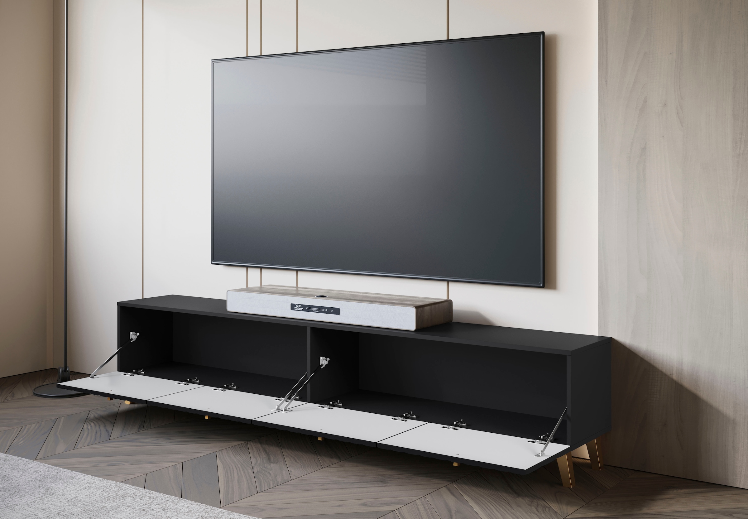INOSIGN Lowboard »PHUKET«, TV-Board mit Strukturfront, Breite ca. 190 cm