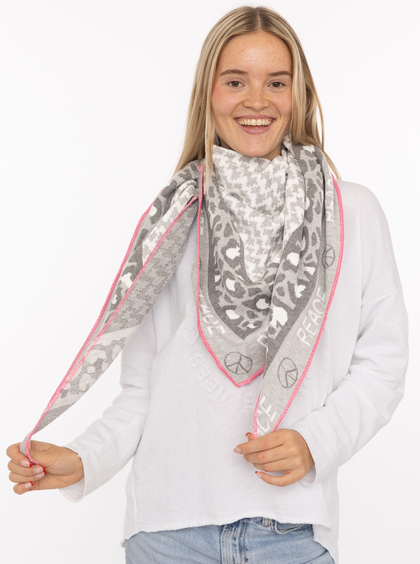 Zwillingsherz Dreieckstuch ""Peace"" günstig online kaufen