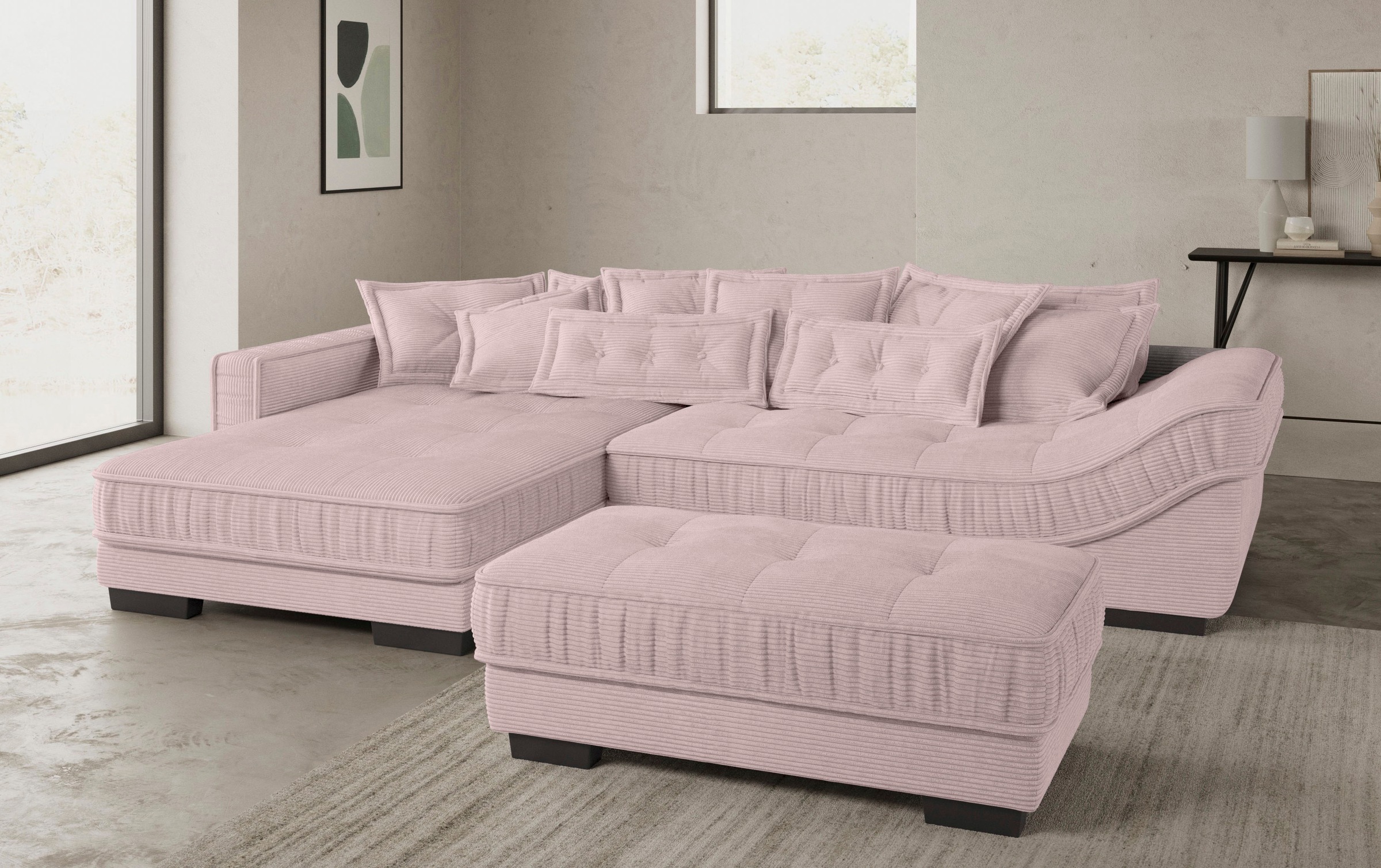 Mr. Couch Ecksofa »Diwan II DuraFlex L-Form«, DuraFlex-Kaltschaumpolsterung, bis 140 kg, 4 Bezugsqualitäten