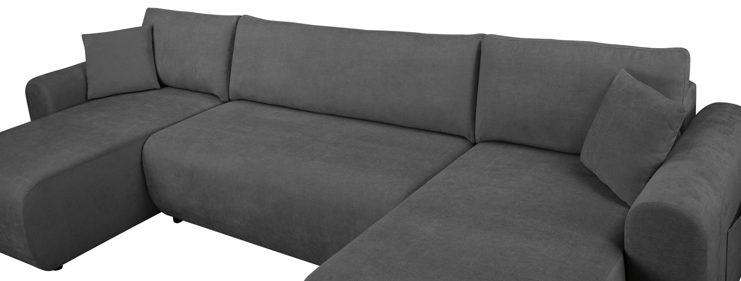OTTO home Wohnlandschaft »JONAA Feinstruktur, U-Form, 311 cm. -OTTO. Verlässliche Qualität« Tonnentaschen-Federkern, Bettkasten, Schlafsofa (133/270)