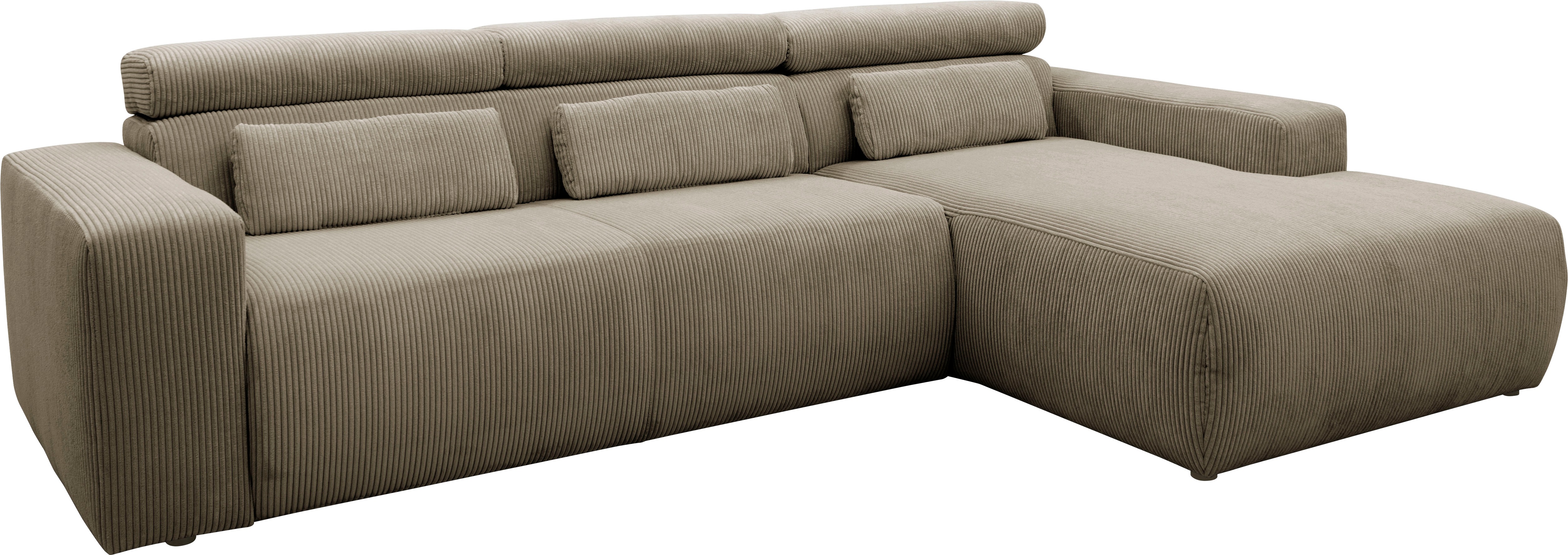 Thumbnail - DOMO collection Ecksofa "Brandon B/T: 289/177 cm, belastbar bis 140kg/ Sitz, L-Form" ohne Sitztiefenverstellung, Cord, s...