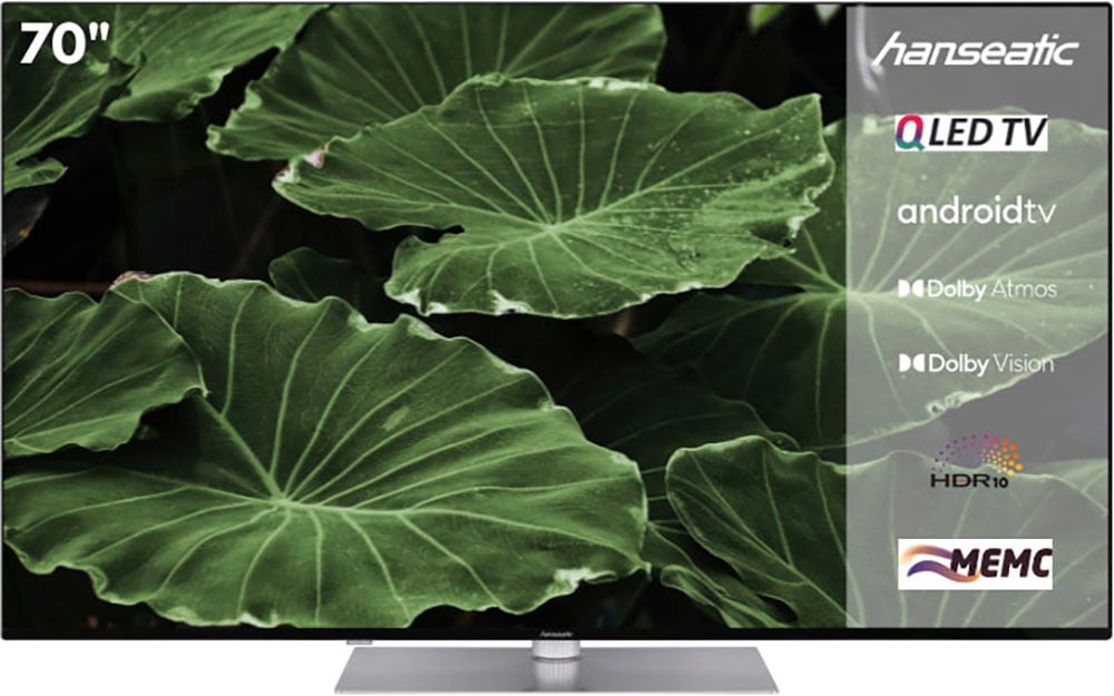 Hanseatic QLED-Fernseher, 177 cm/70 Zoll, 4K Ultra HD, Android TV-Smart-TV