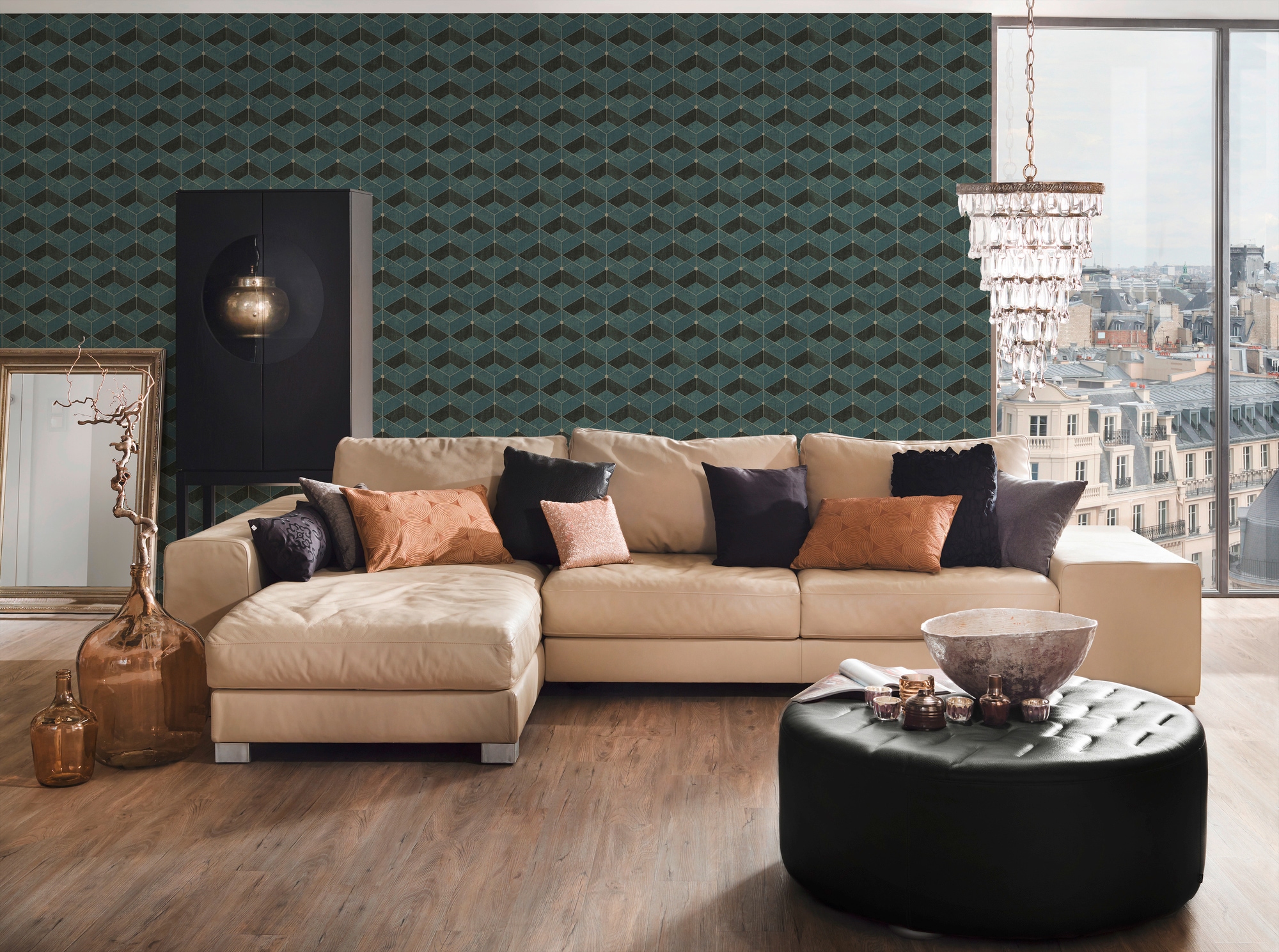 living walls 3D-Tapete »Titanium«, 3D-Optik-geometrisch-grafisch, Geometrisch Tapete 3D Effekt Tapeten Wohnzimmer Schlafzimmer Küche