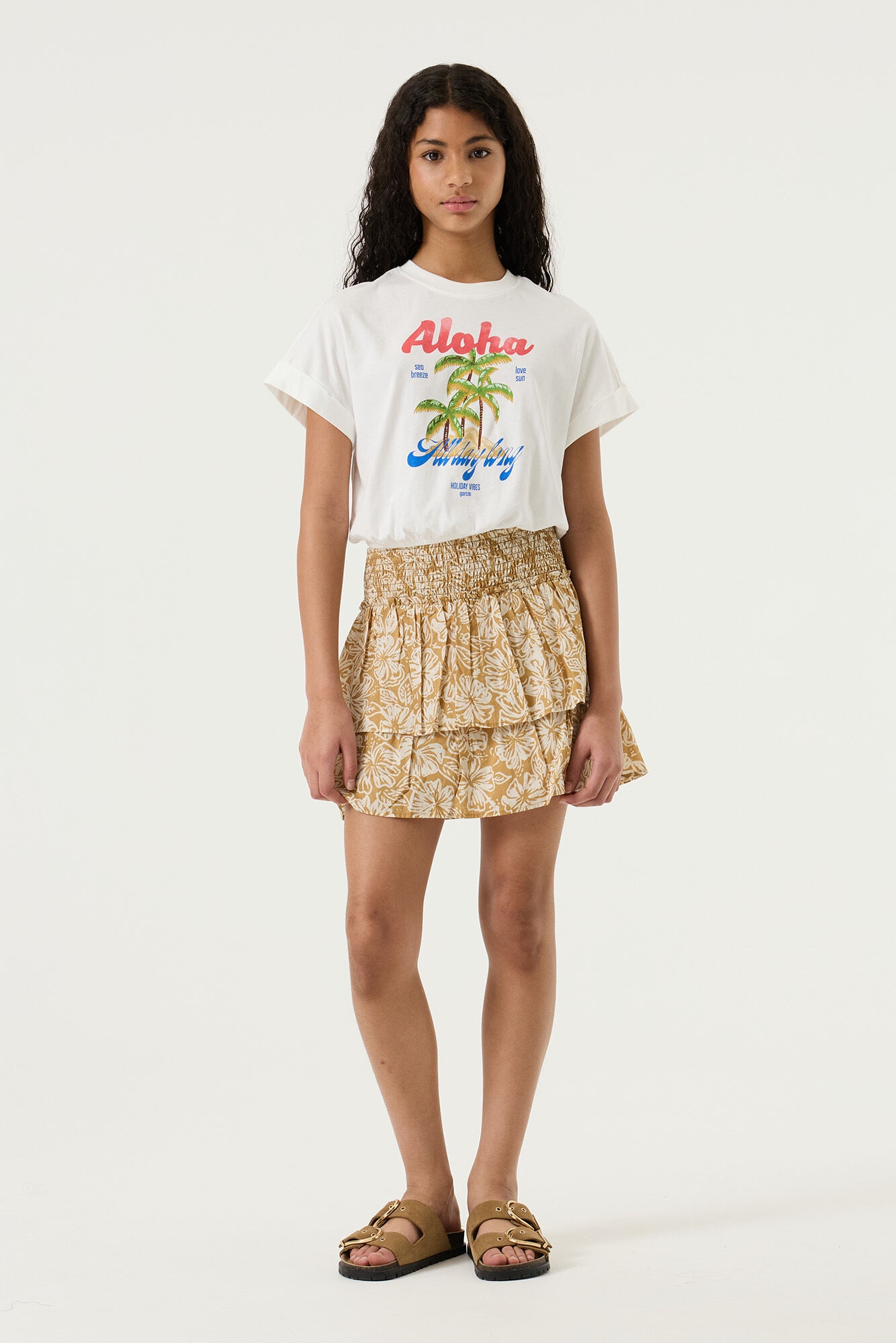 Garcia Rundhalsshirt kurz, mit großém Frontprint, for Girls