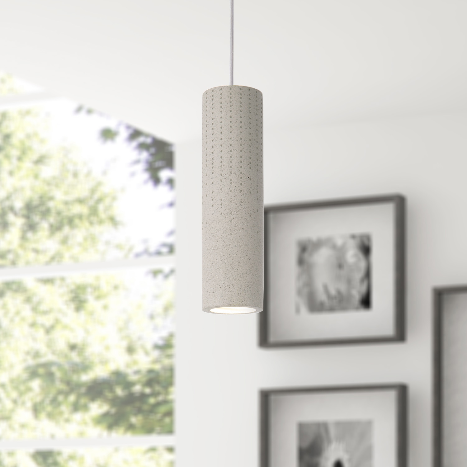 Paco Home Pendelleuchte »BAROLL«, 1 flammig-flammig, LED, GU10, Lampe Für Wohnzimmer Esszimmer Küche, Höhenverstellbar