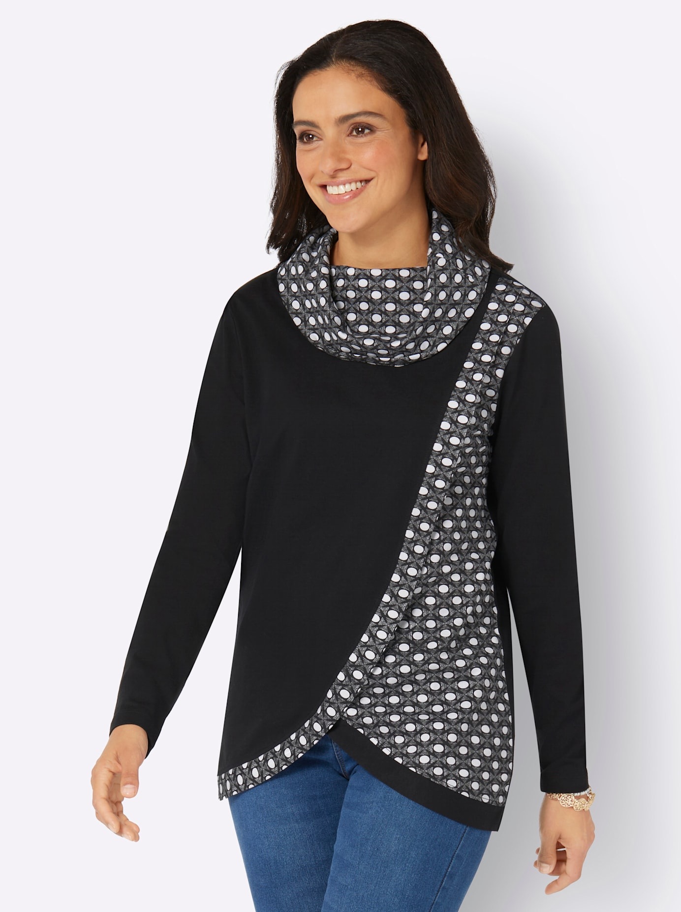 Inspirationen Rollkragenshirt "Rollkragen-Shirt" 1 Stk. tlg. günstig online kaufen