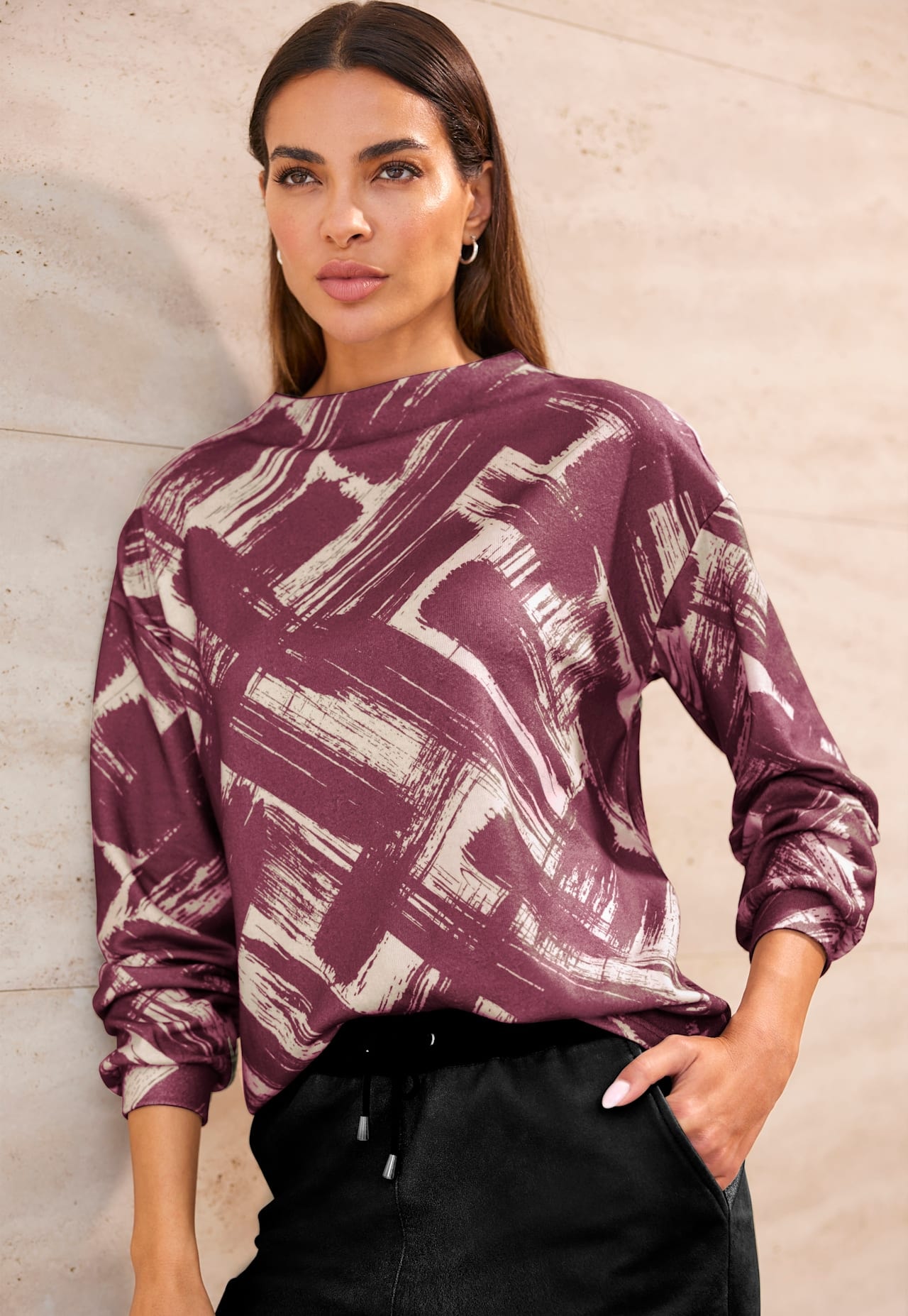 heine Langarmshirt "Druck-Shirt", (1 tlg.) günstig online kaufen