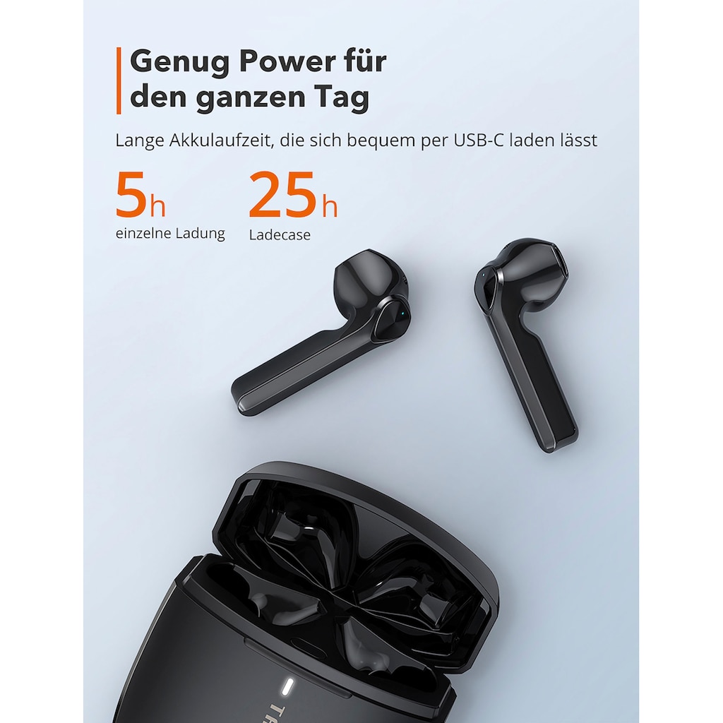 TaoTronics Kopfhörer »TT-BH092«, Bluetooth, Freisprechfunktion-integrierte Steuerung für Anrufe und Musik-Sprachsteuerung