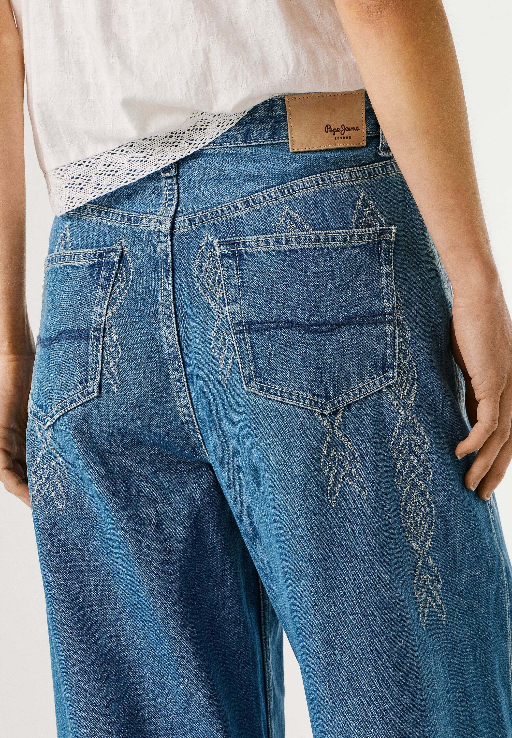 Pepe Jeans Loose-fit-Jeans »trousers WIDE LEG HW JAIMY IKAT«