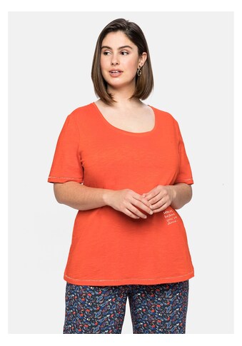 Sheego T-Shirt »Shirt«, mit silberfarbenen Ziernähten kaufen